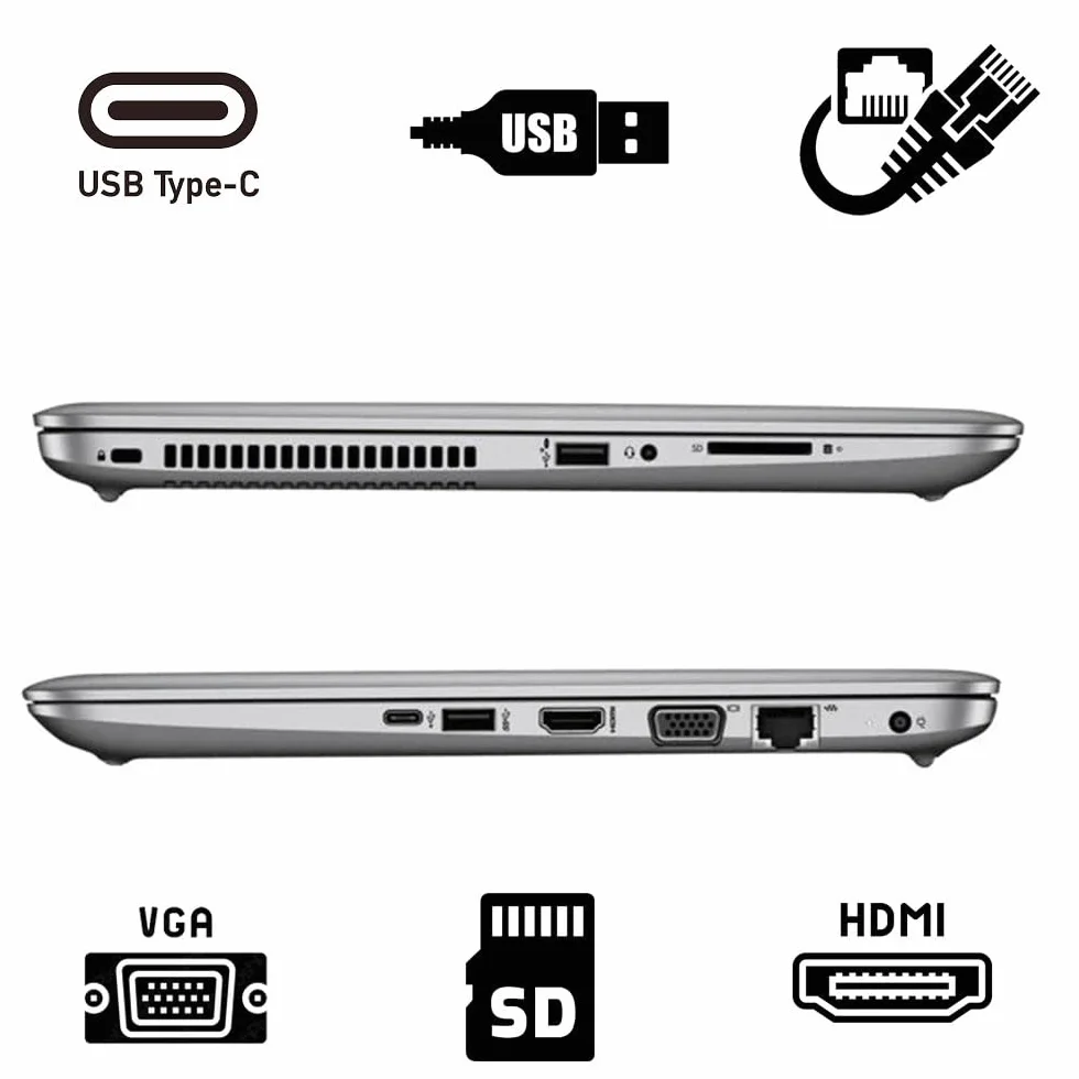 HP ProBook Notebook Intel Core i5 8GB RAM 256GB SSD 14" Windows 11 Pro Ricondizionato