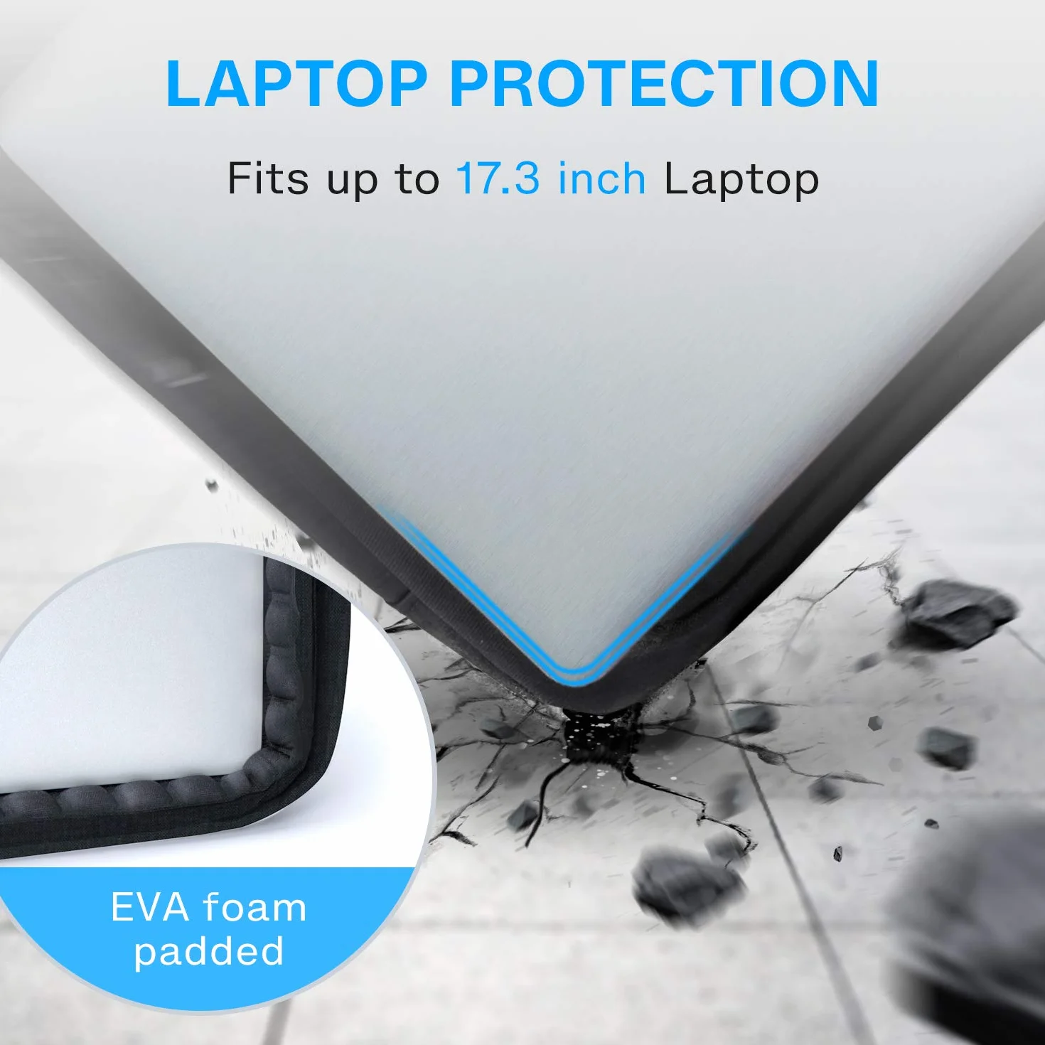 Bagsmart Borsa per Computer Portatile da 17,3 Pollici, Espandibile, per Uomo e Donna, Tracolla, Lavoro, Viaggi d'Affari, Ufficio, Chiudibile a Chiave, Nero