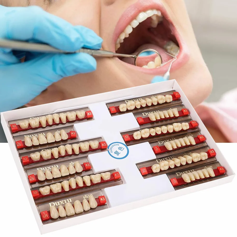 Resina per denti finti protesi, materiale dentale, 12 pezzi, sostituzione fai da te, Halloween