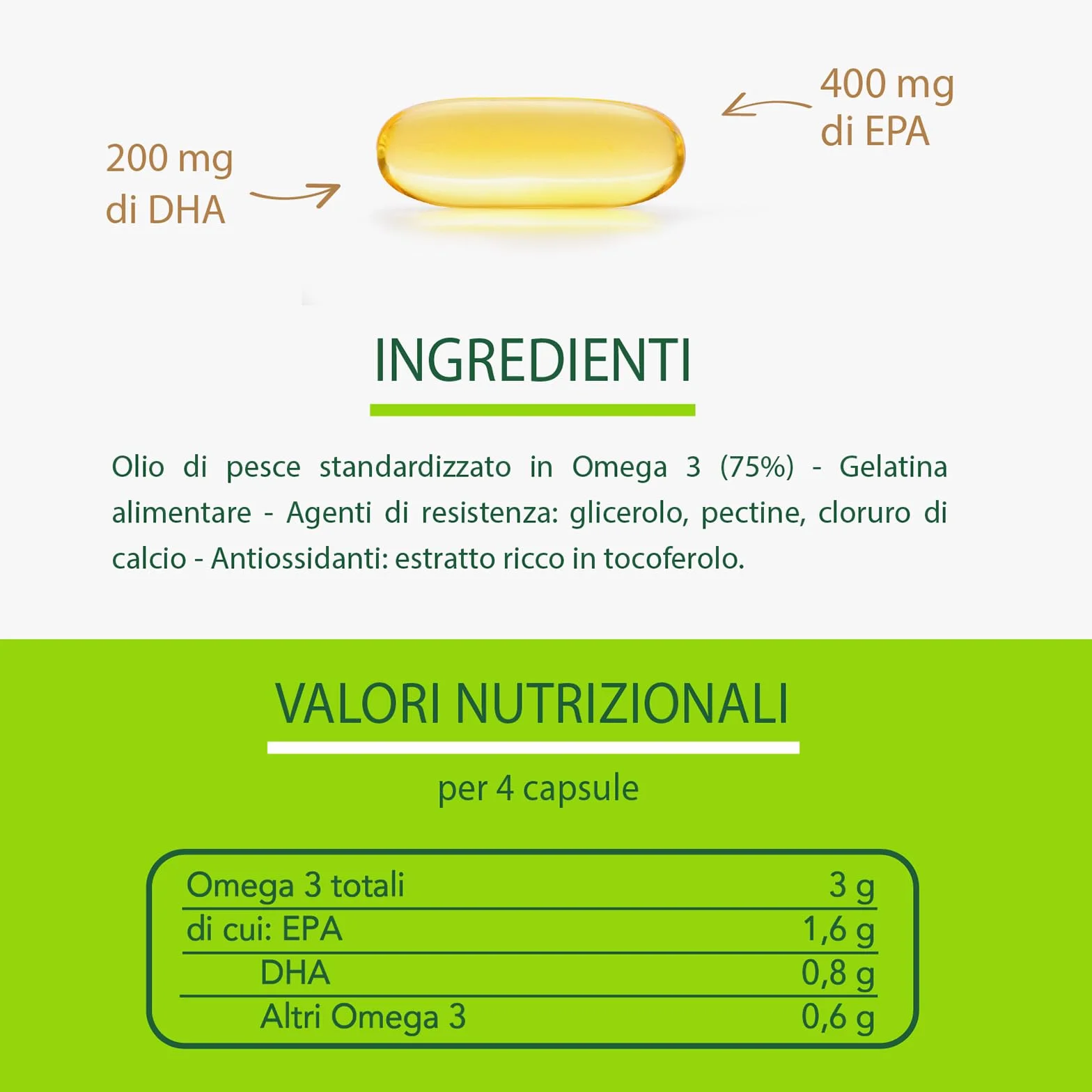 Enervit Enerzona Omega 3 RX 85 Capsule 1g Integratore IFOS Acidi Grassi Cuore Vista Cervello Olio di Pesce 1000mg Senza Glutine