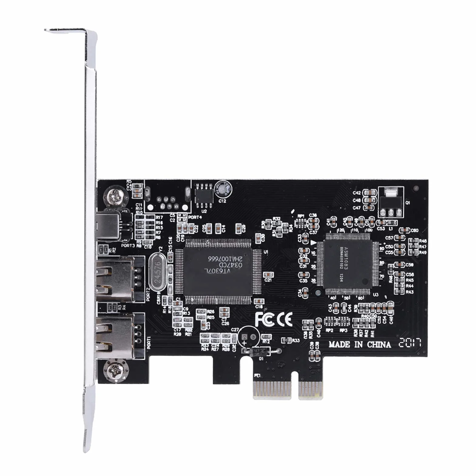 VBESTLIFE Scheda Firewire PCIE, Controller PCI Express IEEE 1394, Adattatore Firewire 800 1394a con Cavo Firewire, 3 Porte, 2X 9 Pin, 1x 6 Pin