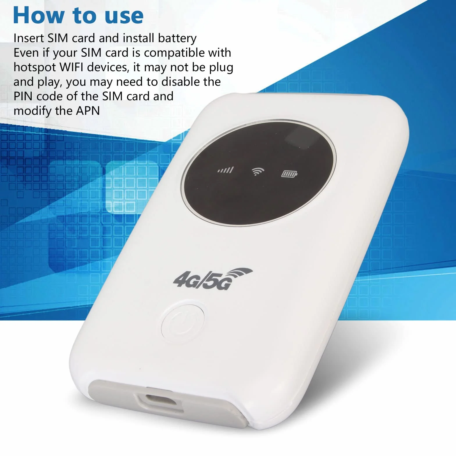 Hotspot Mobile 4G LTE 300Mbps WiFi Modem USB Sbloccato 5G ad Alta Velocità Router Portatile Senza Fili per Viaggi
