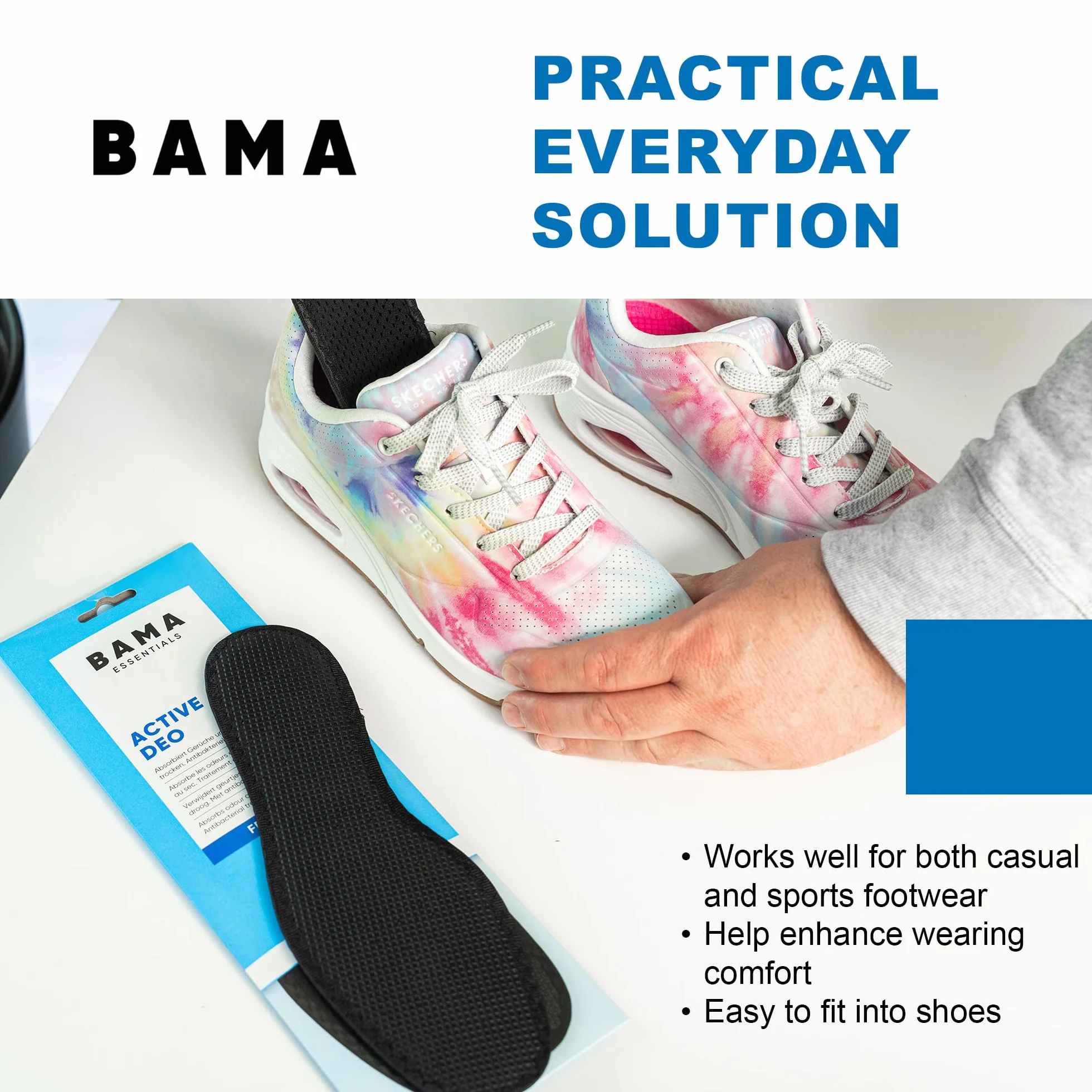BAMA Solette Active Deo Solette Igieniche per Scarpe con Carbone Attivo 44/45