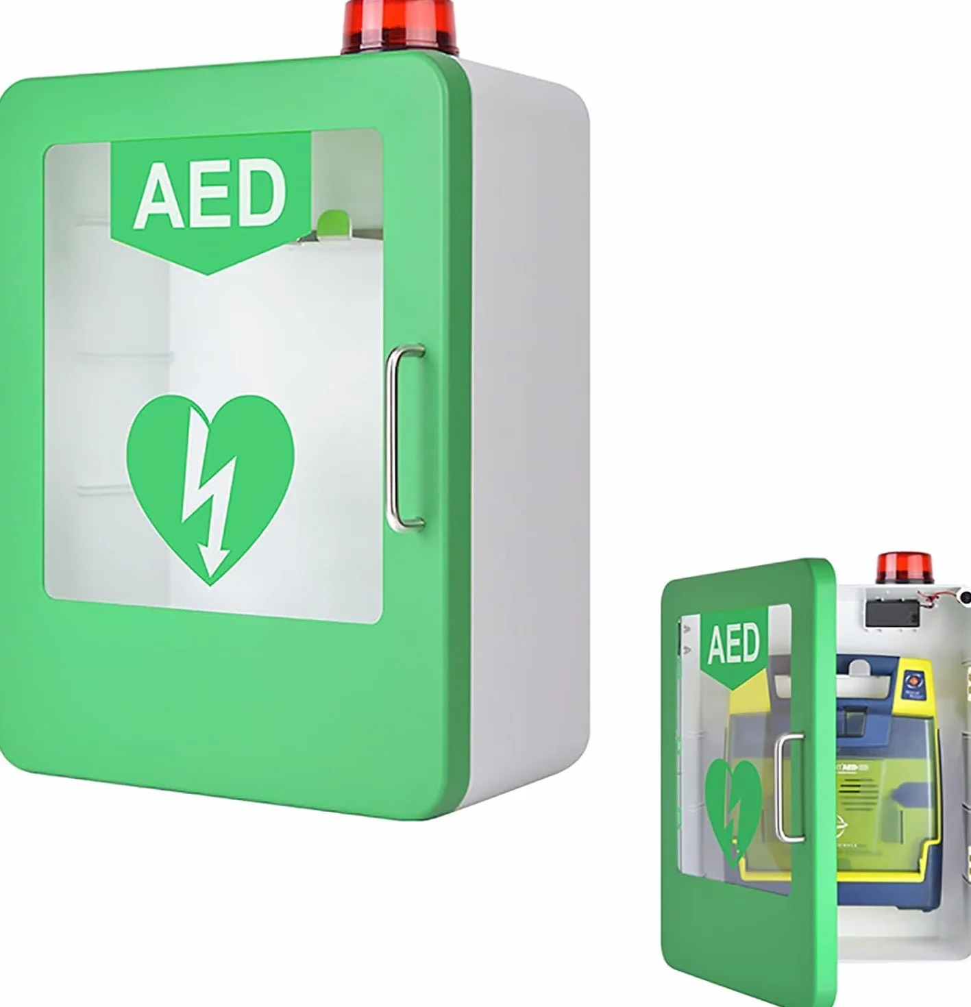 Defibrillatore DAE con allarme, cassetta di pronto soccorso a parete in plastica per emergenza cardiaca