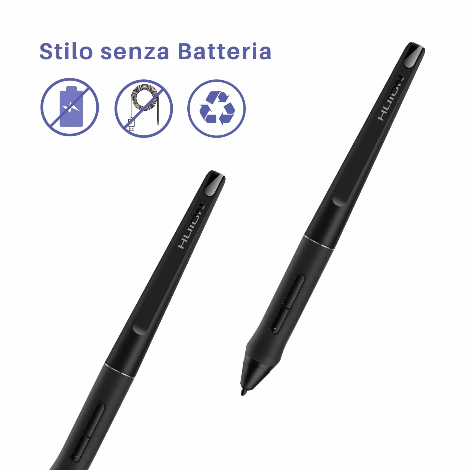 HUION PW500 Penna stilo Senza Batteria 8192 Livilli Tavoletta Grafica Penna Digitale Compatibile SOLO con HUION Inspiroy Q11K V2, WH1409 V2, HS611, Q620M, GT-191 V2 (500K), PRO 20, PRO 22, PRO 22 2019