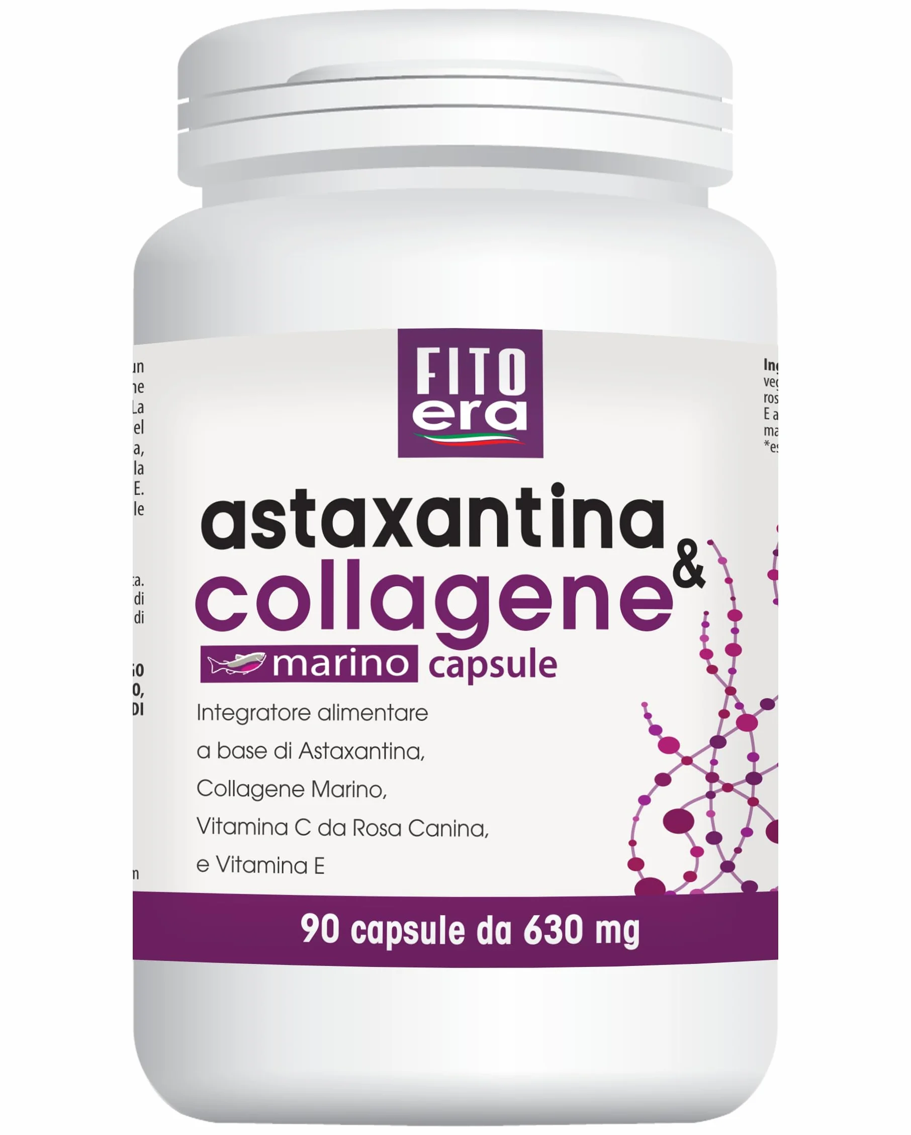 FITOERA Astaxantina Naturale 8 mg + Collagene Marino – Integratore Antiossidante – 90 Capsule Vegetali Made in Italy