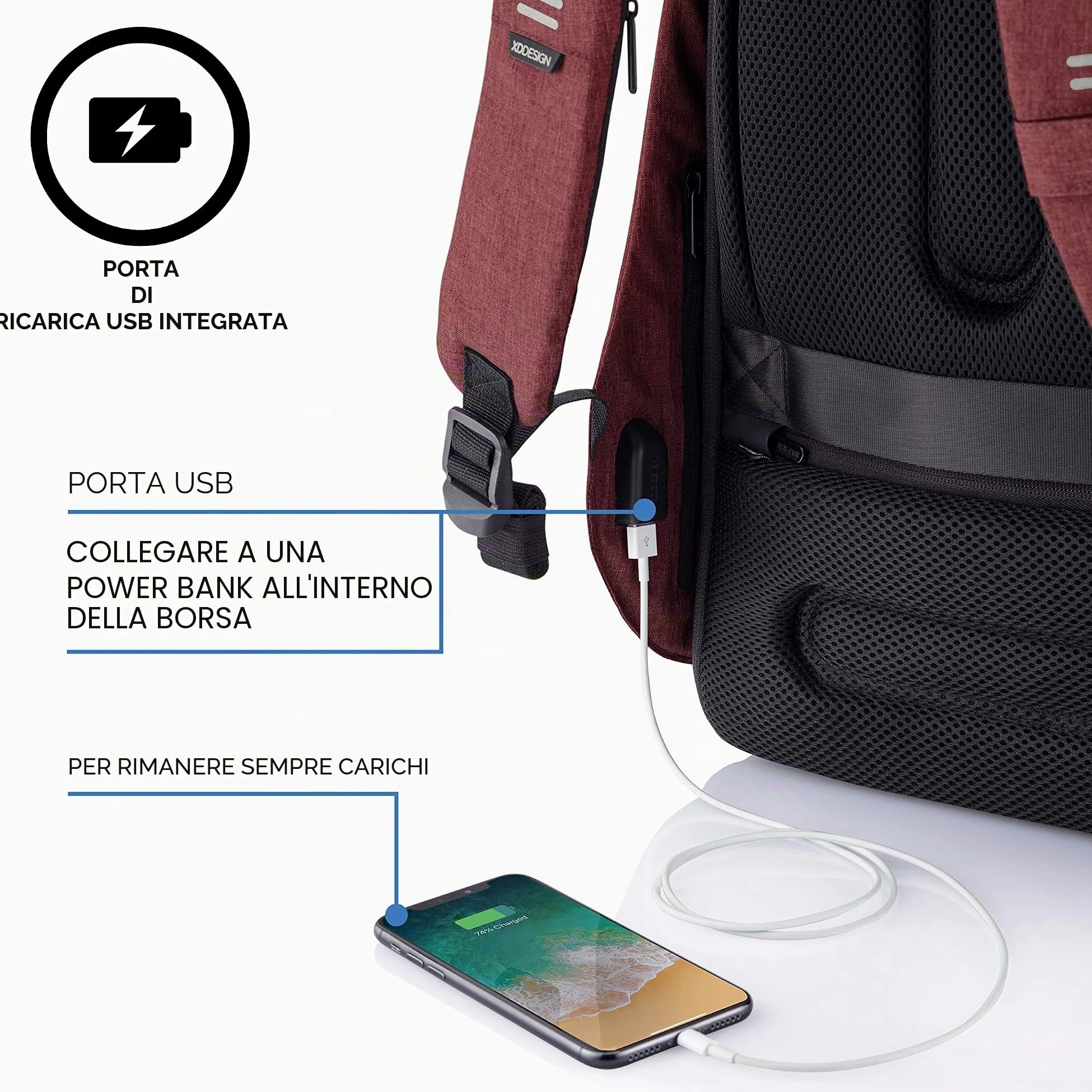XDDesign, MOCHILA ANTIRROBO REGULAR BOBBY HERO DE XD DESIGN/P: P705.294 Unisex-Adulto, Taglia unica