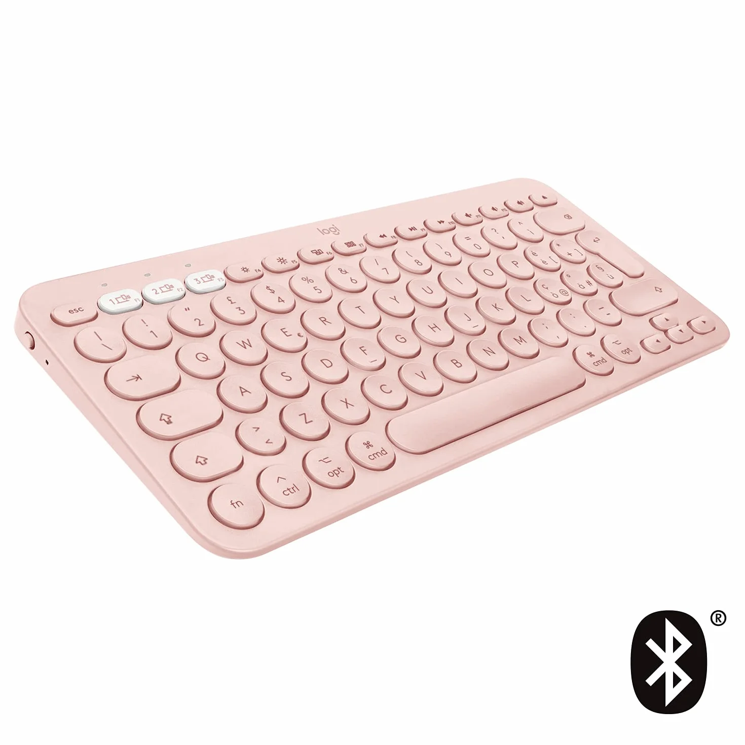 Logitech K380 Tastiera Bluetooth Multidispositivo per Mac, Rosa, Layout Qwerty Italiano, Compatta