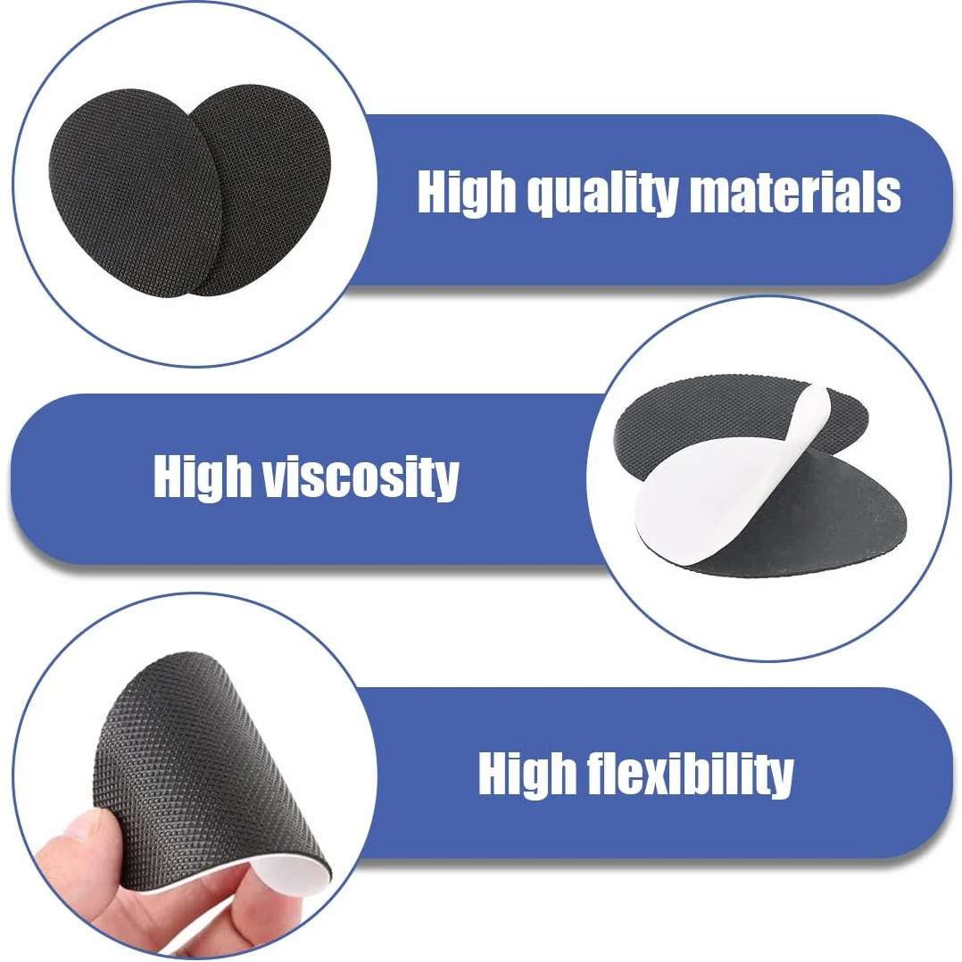 Paia di Cuscinetti per il Tallone Delle Scarpe, Tacchi in Gomma Riparazione, Kit Antiscivolo