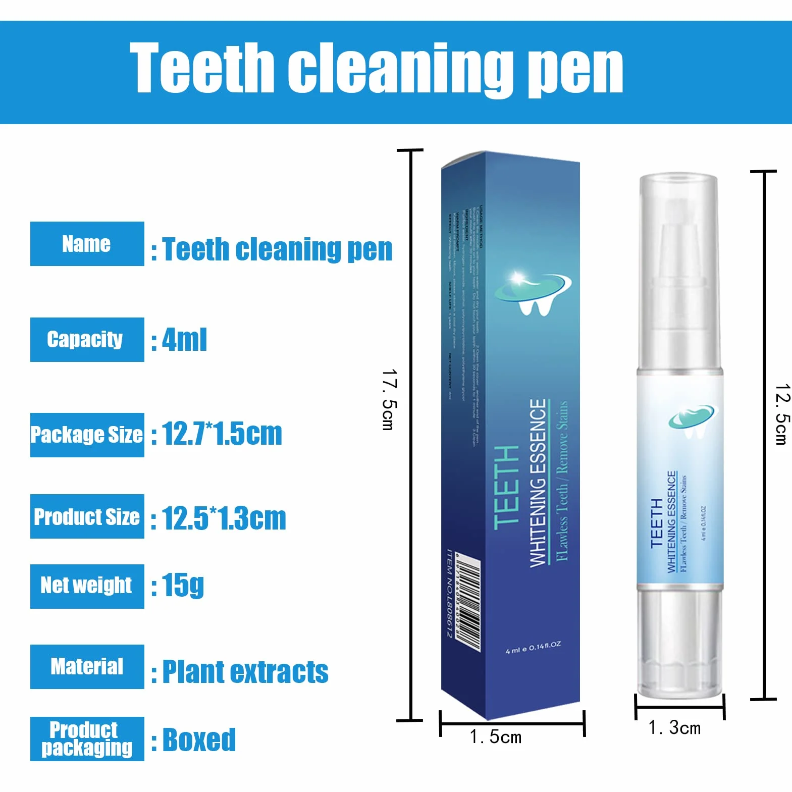 Penna Sbiancante per Denti Miioto 5 ml Rimuovi Macchie Non Aromatizzato