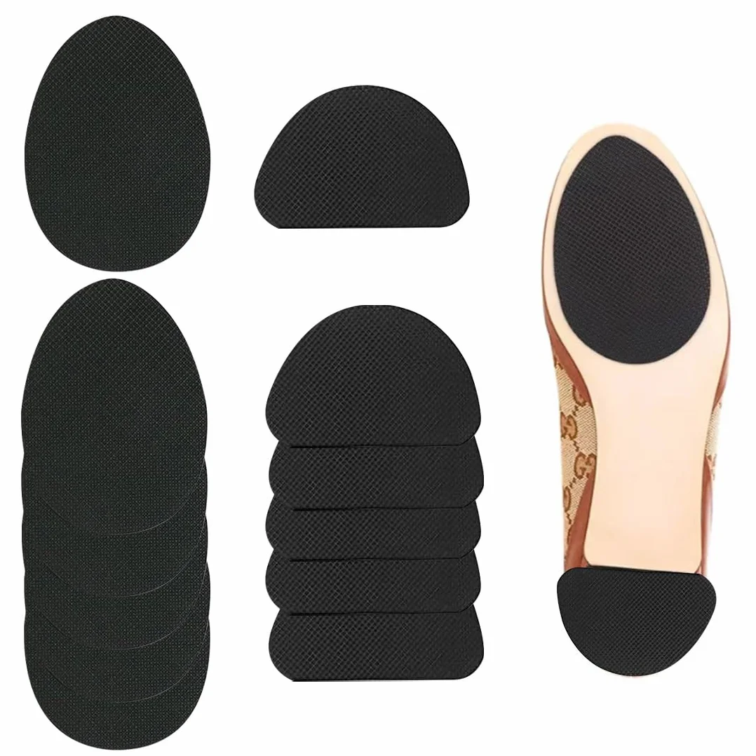 Suola Antiscivolo per Scarpe Gomma Adesiva Autoadesiva 12 Pezzi