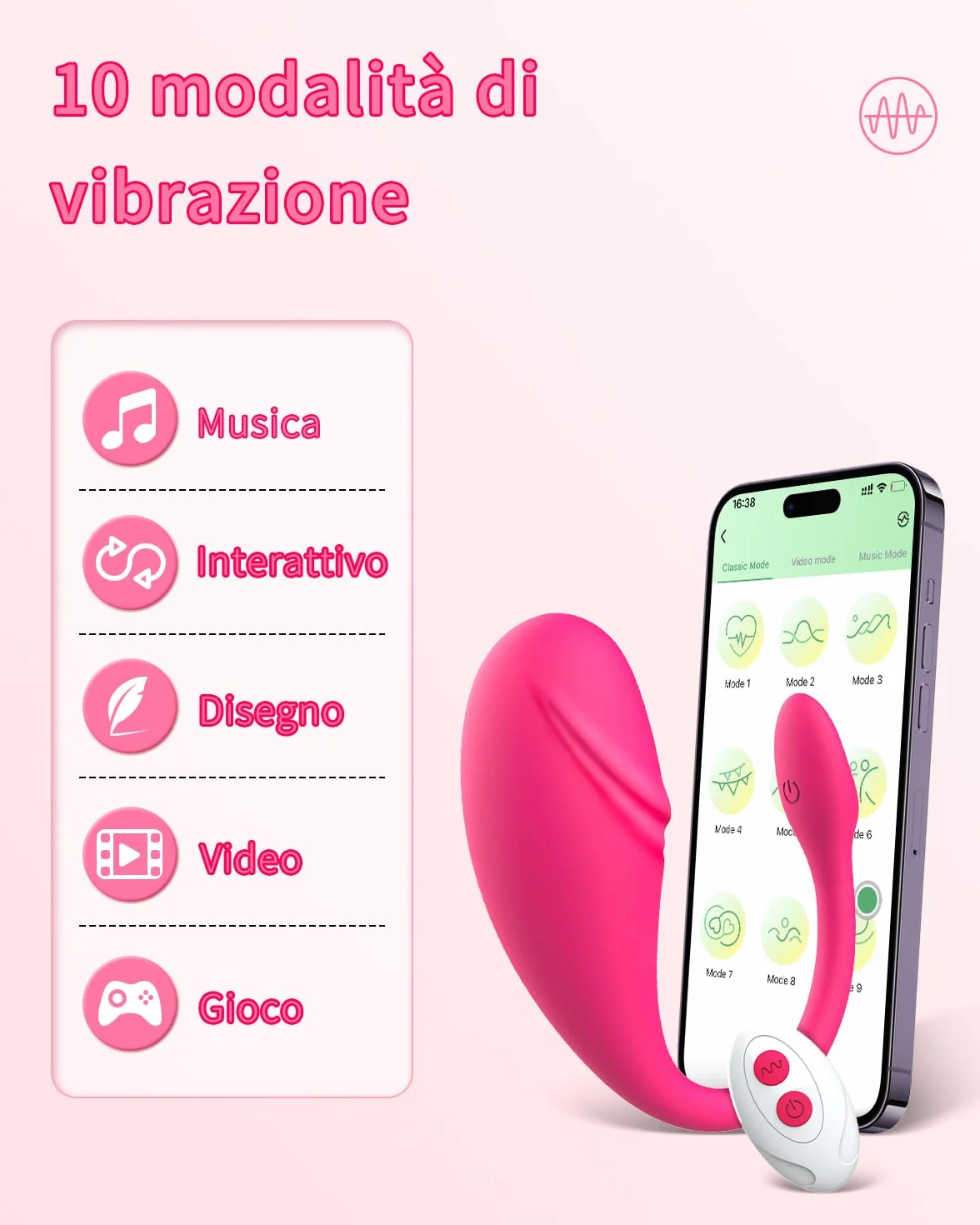 Vibratore Donna Bluetooth Telecomandato Sex Toys Stimolatore Clitorideo Portatile Bullet G-Spot APP Vibratore Mutandine Vibranti Palline Vaginali