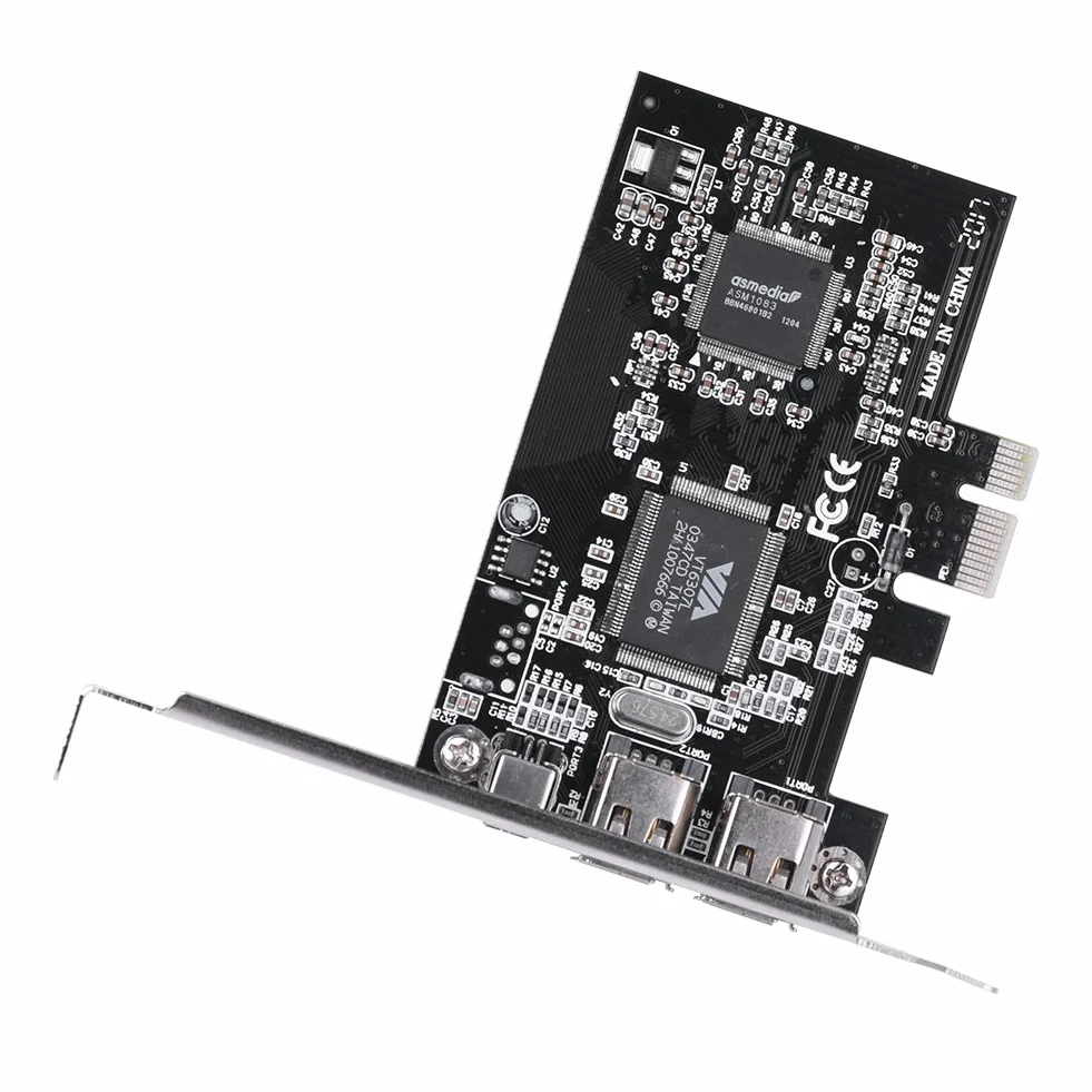 143 Scheda Controller 1394a IEEE 1394, PCI-E PCI Express a Canale Full Duplex da 2,5 GB/s con Cavo Firewire, per 10/8/7/Vista/XP/2000/ME/98SE
