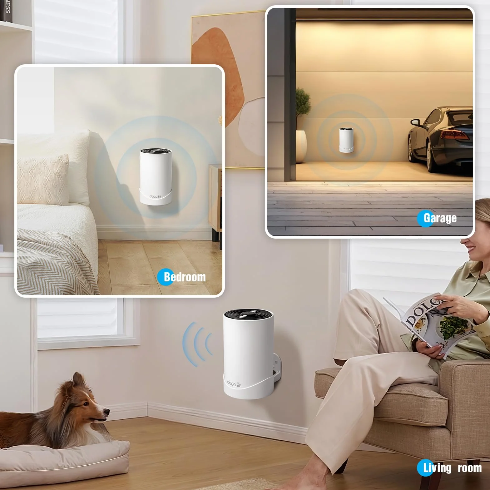 Staffa Supporto di montaggio a parete per TP-Link Deco XE75 Pro/XE75/PX50 (confezione da 1)