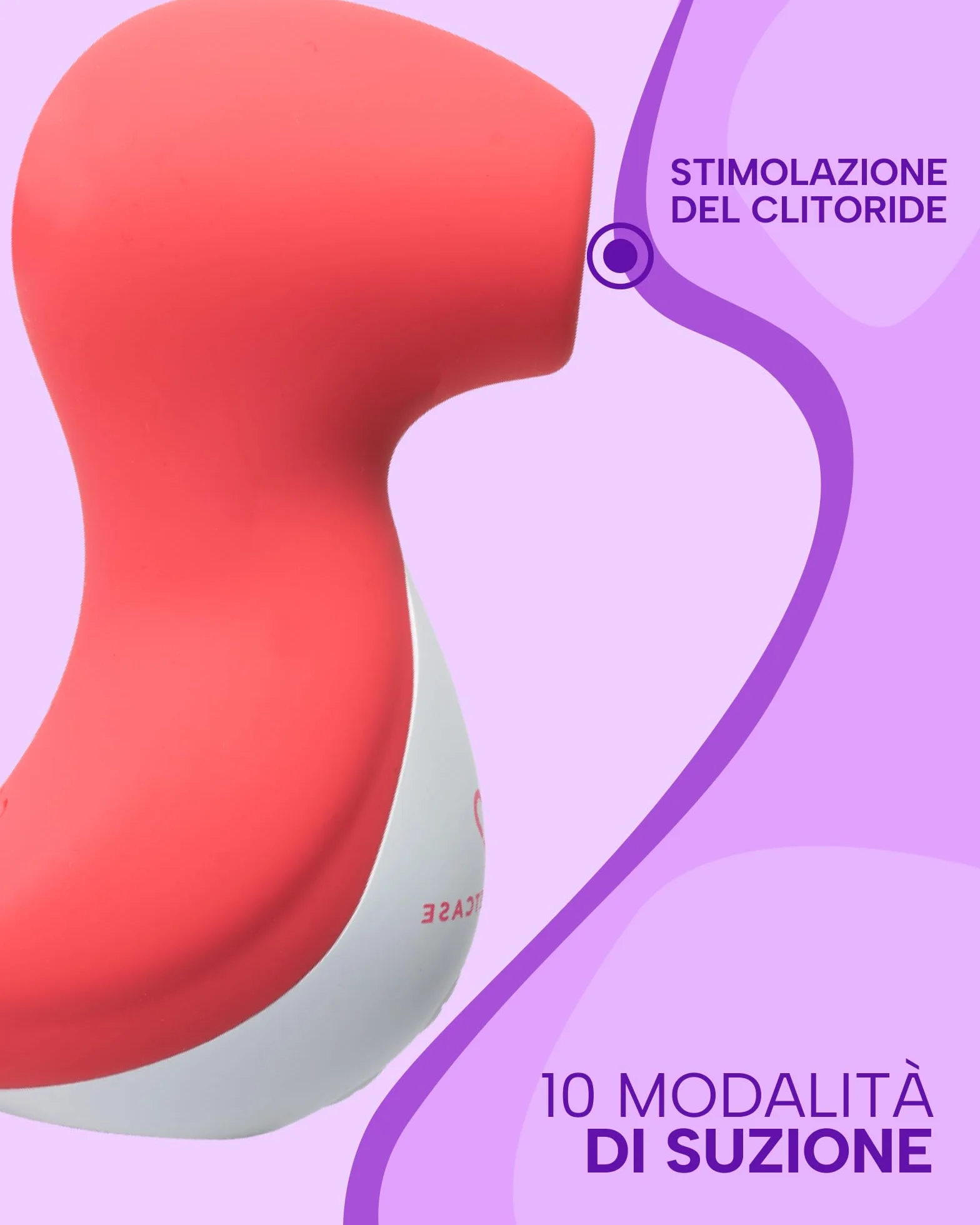 MySecretCase Succhia Clitoride Squirt Stimolatore 10 Modalità Suzione Silenzioso Silicone Vibratore Donna Impermeabile