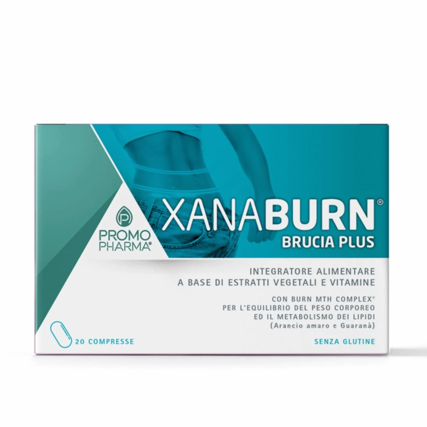 Xanaburn Brucia Integratore Alimentare con Arancio Amaro e Guaranà per Controllo Peso e Drenaggio Liquidi 20 cpr