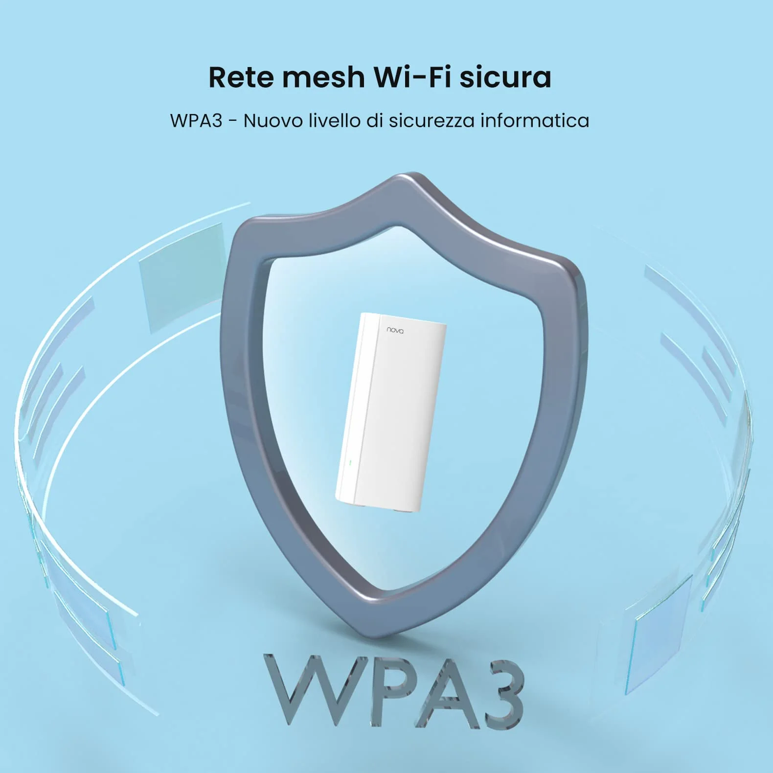 Tenda Nova MX12-2 Pack (220m², GE), AX3000 Mesh Wi-Fi 6 System, ampia copertura Wi-Fi fino a 220㎡, 1.7 GHz Quad-Core CPU, porte LAN Gigabit, supporta Alexa