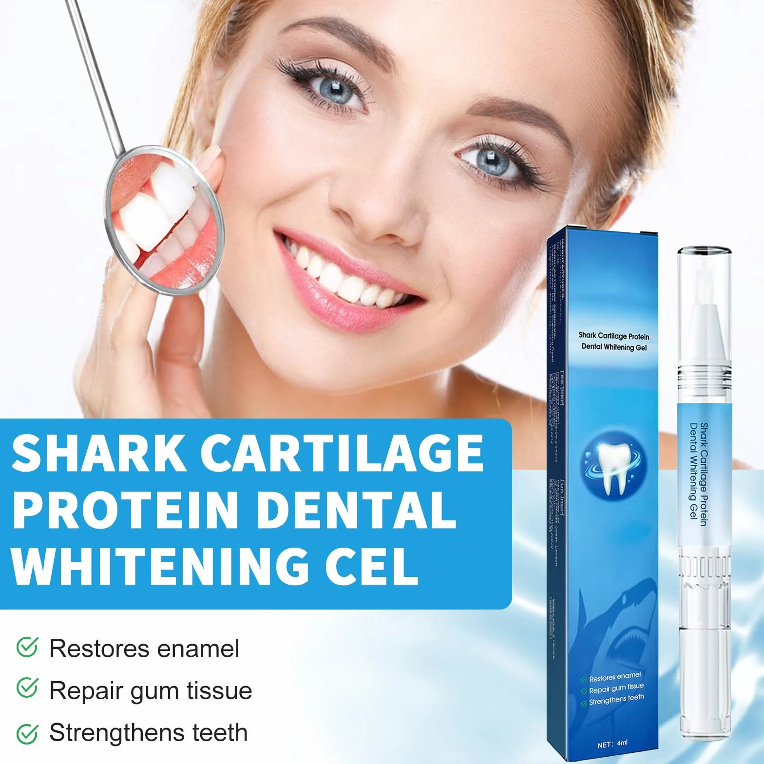 Gel per Gengive Terapia Gengivale 4 Pezzi Gum Shield Dentifricio Trattamento Istantaneo Pulizia Profonda