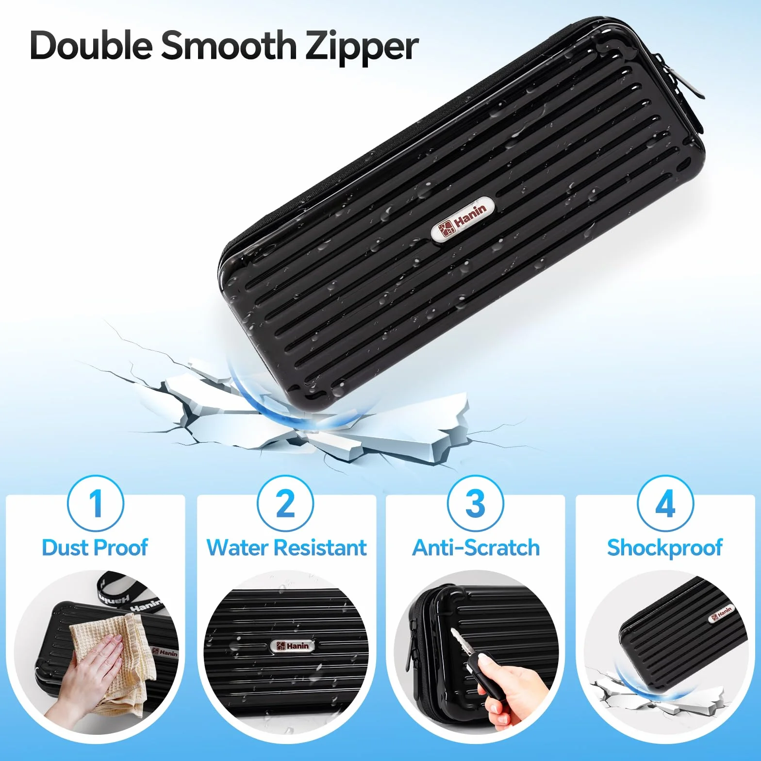 iDPRT MT610 Custodia da trasporto PRT HPRT stampante termica portatile, MT610 Pro Electronics Organizer da viaggio per stampante e accessori, solo borsa nera e tracolla