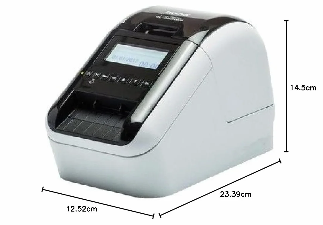 Brother QL-820NWB Stampante di Etichette, Wi-Fi, Bluetooth 2.1, USB 2.0, Schermo LCD, Cutter Automatico, Stampa a Nero e Rosso [Provenienza Regno Unito]
