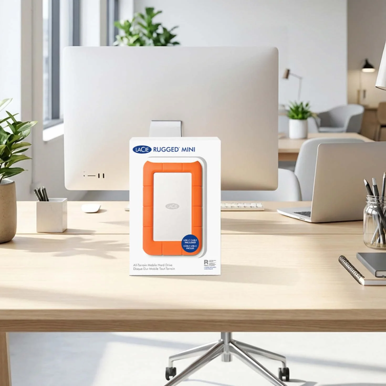 LaCie Rugged Mini 4TB, Hard disk esterno portatile, 2.5", per PC Mac iPad & iPhone, Data Rescue Service (LAC9000633)