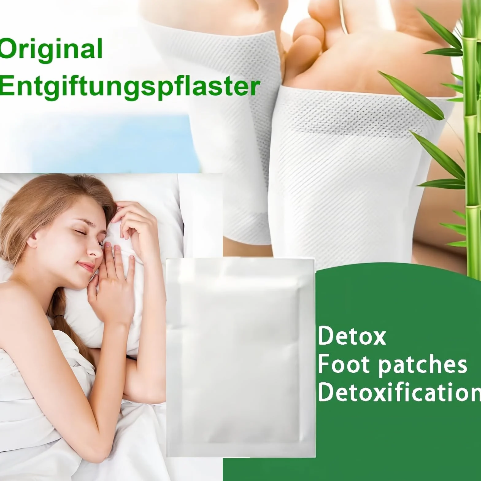 Cerotti Detox Piedi 40 Pezzi Naturali Disintossicante Rimuovere Tossine Circolazione Sanguigna