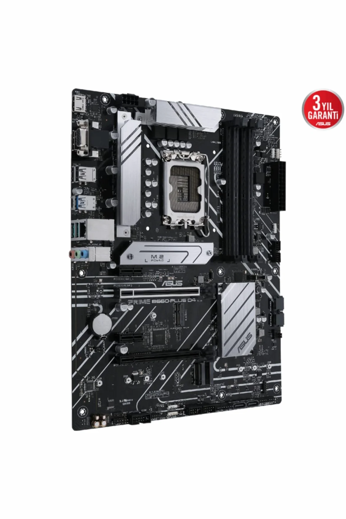 ASUS PRIME B660-PLUS D4 Scheda Madre ATX, Intel B660, LGA1700, DDR4, PCI 4.0, LAN Realtek 2.5Gb, Realtek 7.1 Surround, 3xM.2, 4xSATA 6GB/s, USB 3.2 Gen 2x2, Armoury Crate, Nero