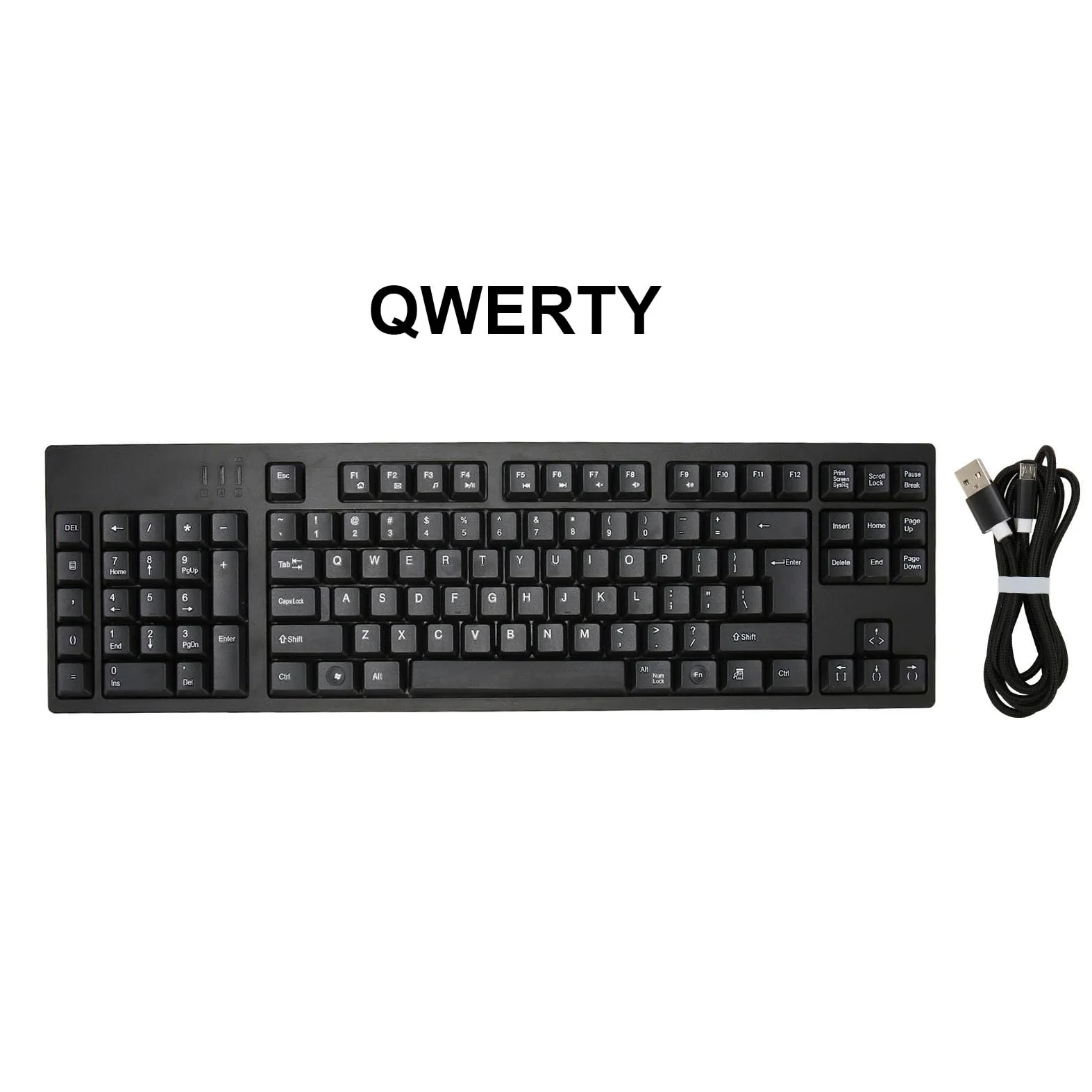 Alomejor Left Handed Keyboard with Ergonomic Layout | Connessione di tipo C, design a 109 tasti, plug and play, materiale ABS, adatto per utenti mancini