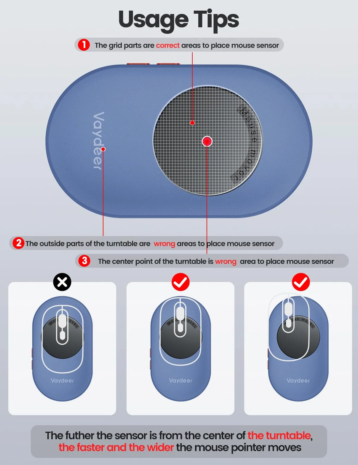 VAYDEER Ultra Slim Mouse Mover con Timer di intervallo regolabile, Mouse Jiggler indetectabile e silenzioso che simula il movimento del mouse, Mouse Shaker senza driver, mantenendo attivo il PC