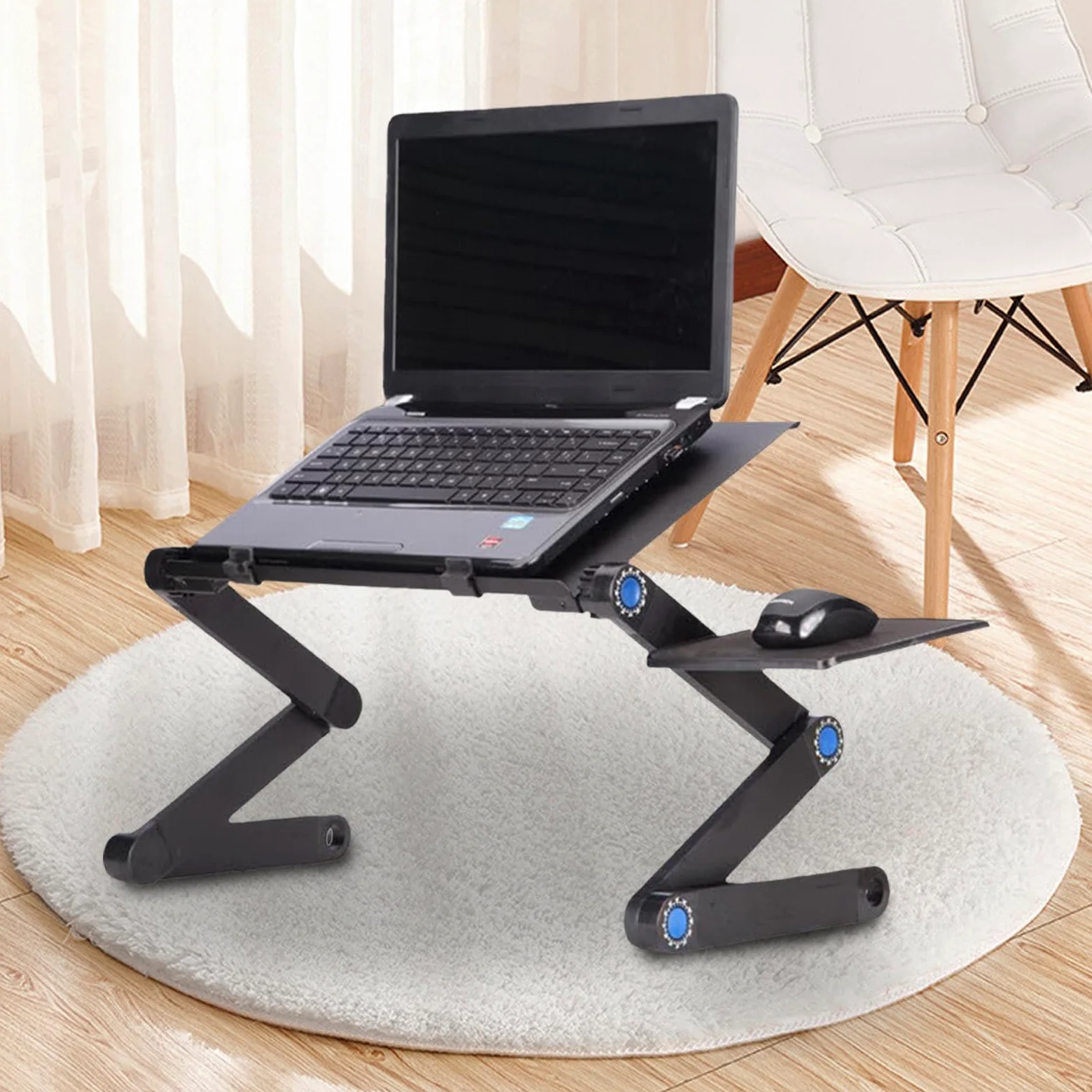 Scrivania da letto per laptop e scrittura, supporto per laptop per letto - Scrivania pieghevole per laptop | Supporto per laptop con tappetino per mouse e clip antiscivolo per disegnare,