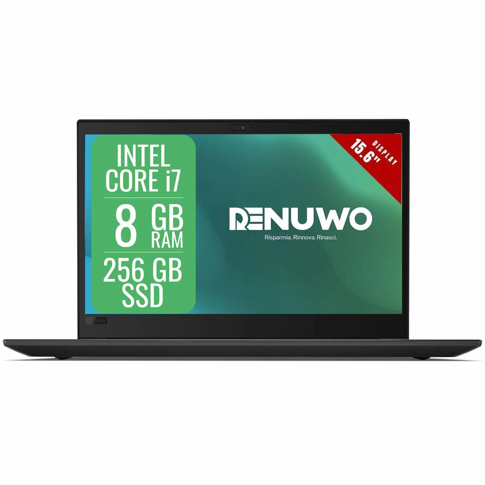 Lenovo Thinkpad Laptop Computer Business, Pc Portatile Notebook Intel i7 8th, Ram 8 Gb, Ssd 256 Gb, Display da 15.6", Wifi, Windows 11 Pro + Libre Office (Ricondizionato)