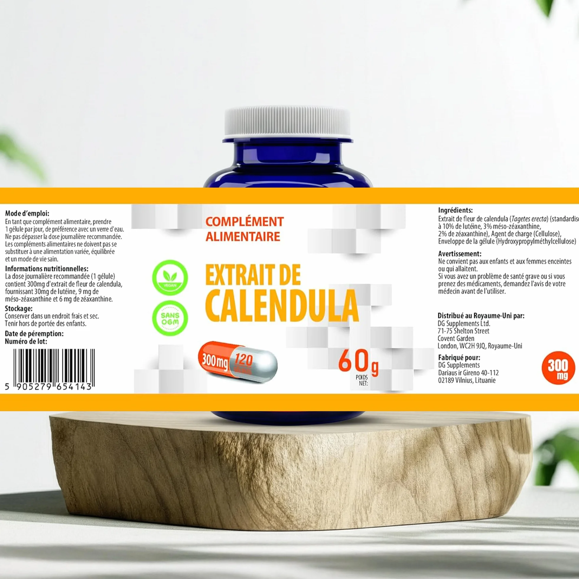 Luteina 30mg, Meso-Zeaxantina 9mg, Zeaxantina 6mg - 120 Capsule Vegane, 300mg