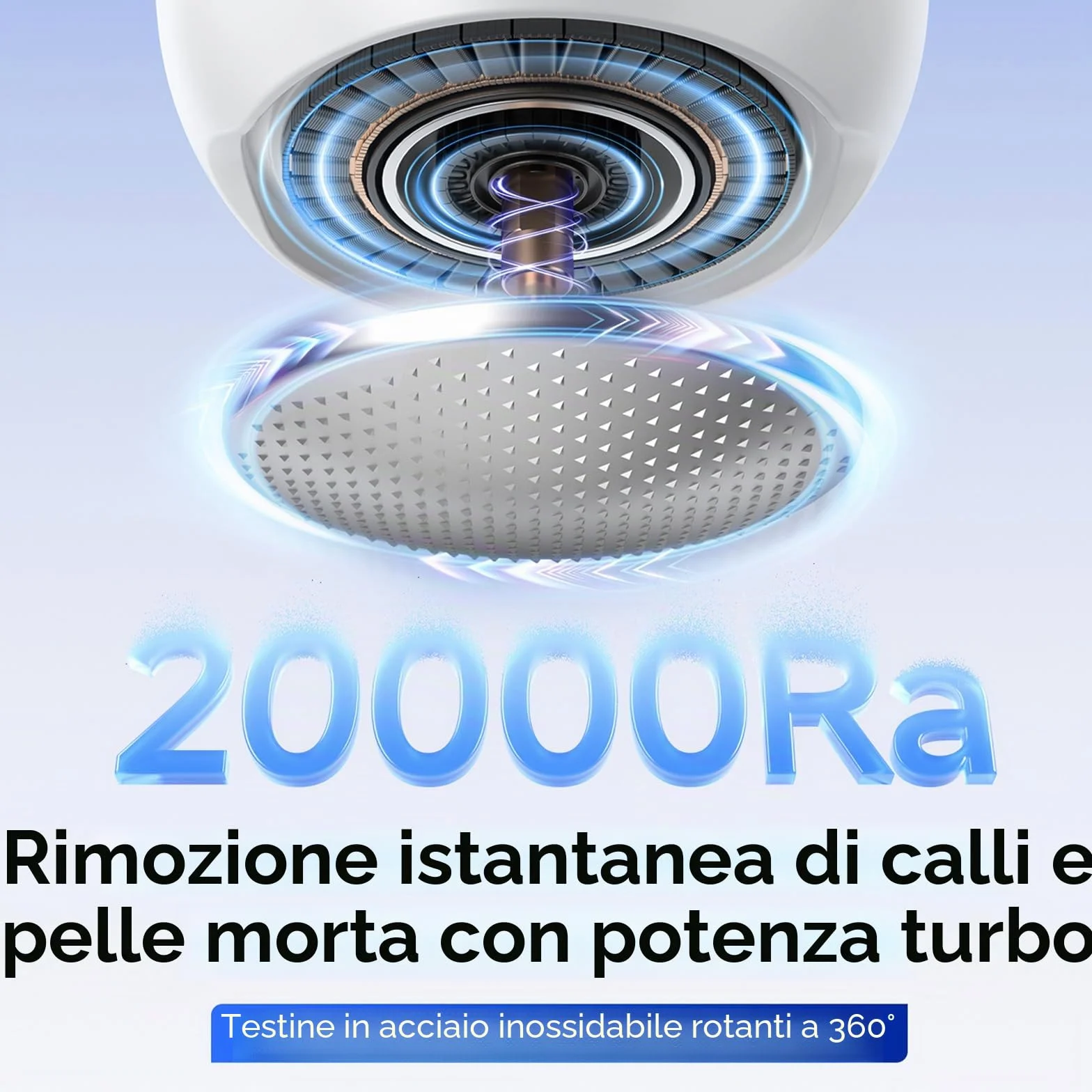 TOPCHANCES Pedicure Elettrico Professionale 2 in 1 Rimozione Calli Piedi 3 Velocità Impermeabile