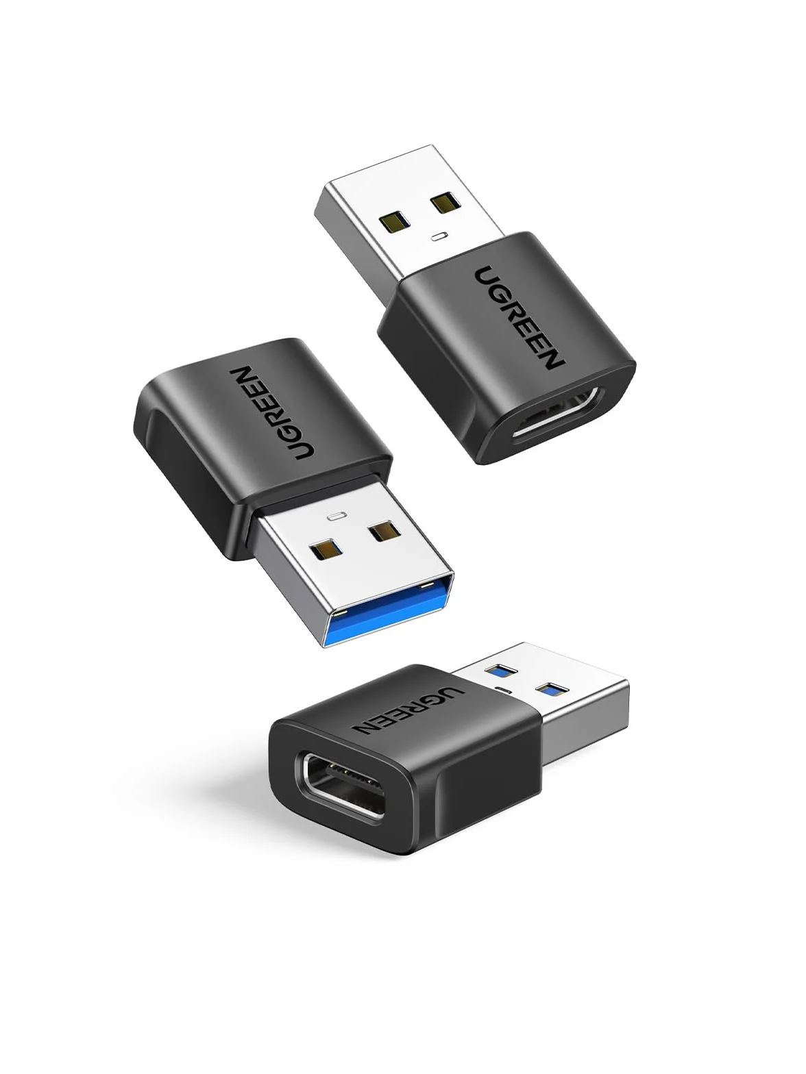 UGREEN Adattatore USB C USB A 3.1 10Gbps 3 Pezzi Convertitore Maschio a Femmina Type C Portatile