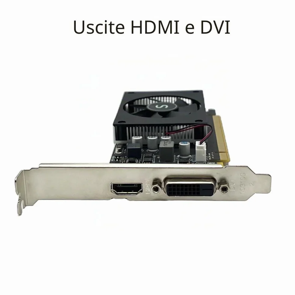 GT 1030 Scheda grafica, 4GB GDDR4 64-bit, HDMI DVI, Basso profilo, PC Scheda video, Computer GPU, DirectX 12, PCI Express x4