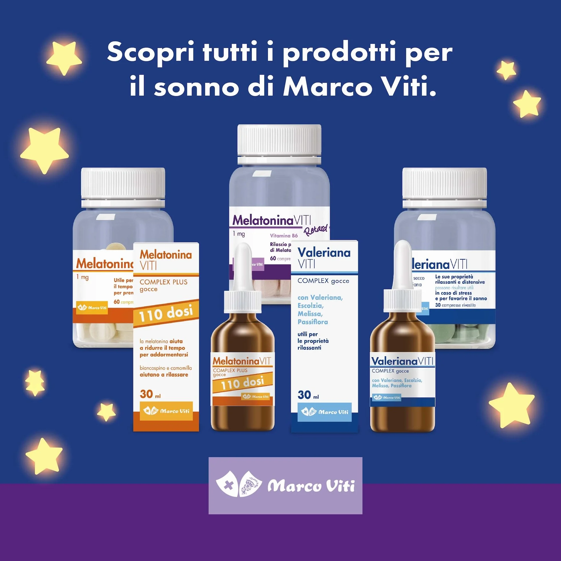 Melatonina Viti Retard 60 Compresse Integratore Sonno con Vitamina B6