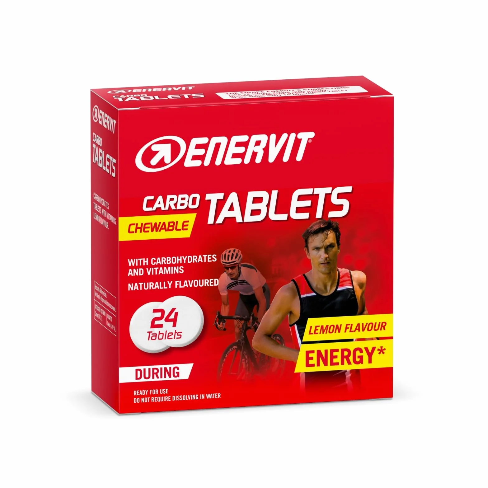 Enervit Carbo Tablets Tavolette Energetiche Masticabili Gusto Limone 24 Tavolette
