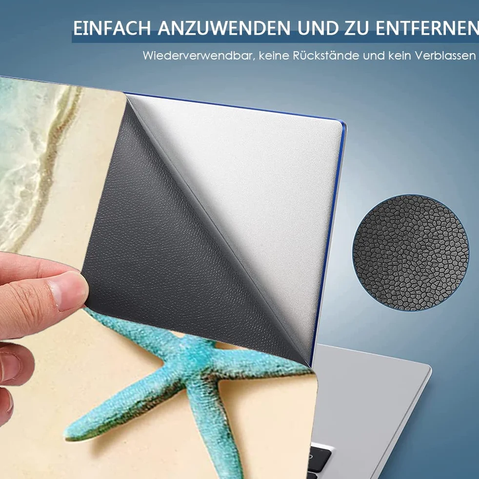 eyscar Adesivo per laptop da 13", 13,3", 14", 15,4", 15,6", 15,6 pollici, in vinile, per PC (stelle marine in spiaggia), NEK1215