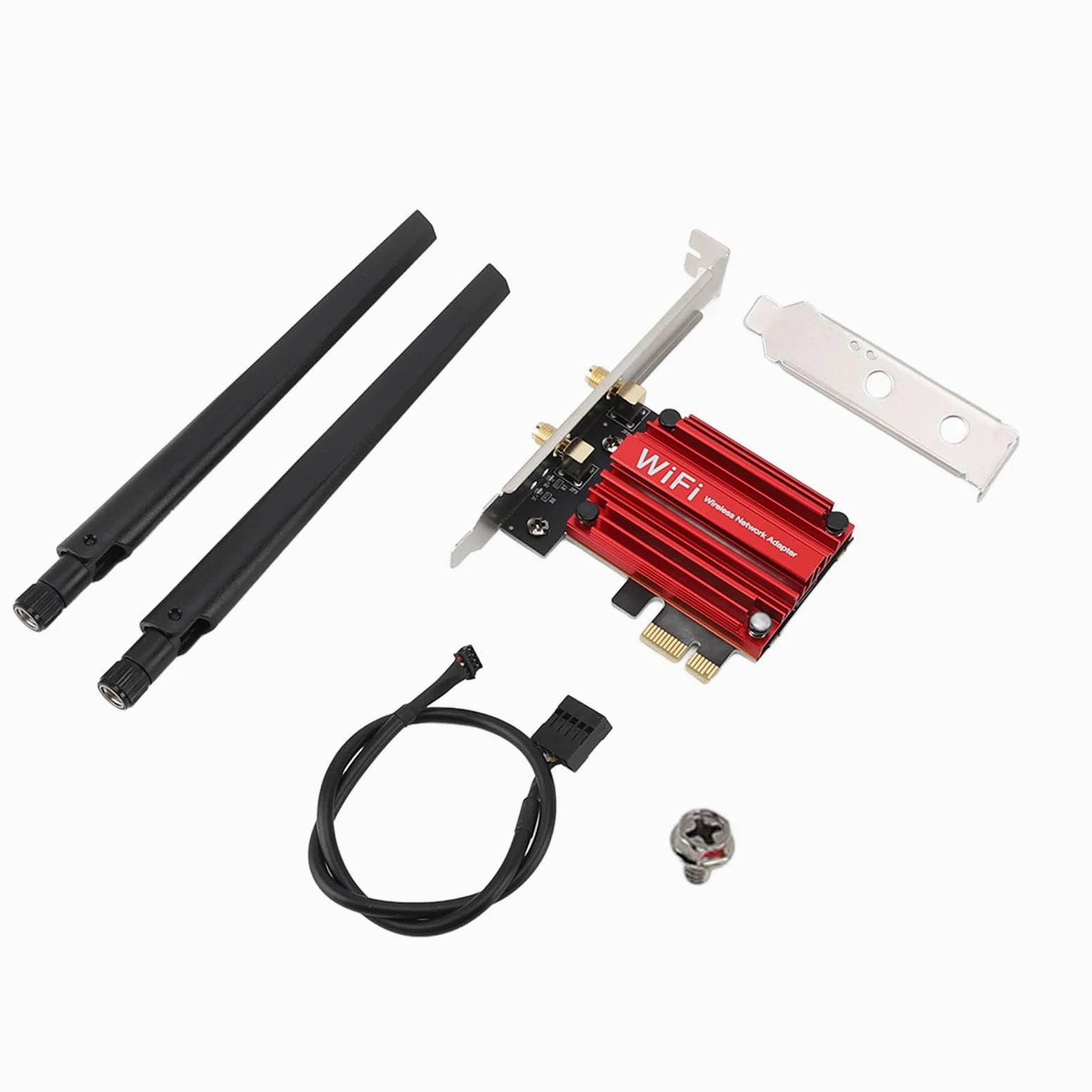 Cryfokt Scheda WiFi PCIe AX210 Adattatore WiFi 6 Wireless Ad Alta velocità da 5374 Mbps per PC Desktop Bluetooth 5.3 Compatibile con 10 11