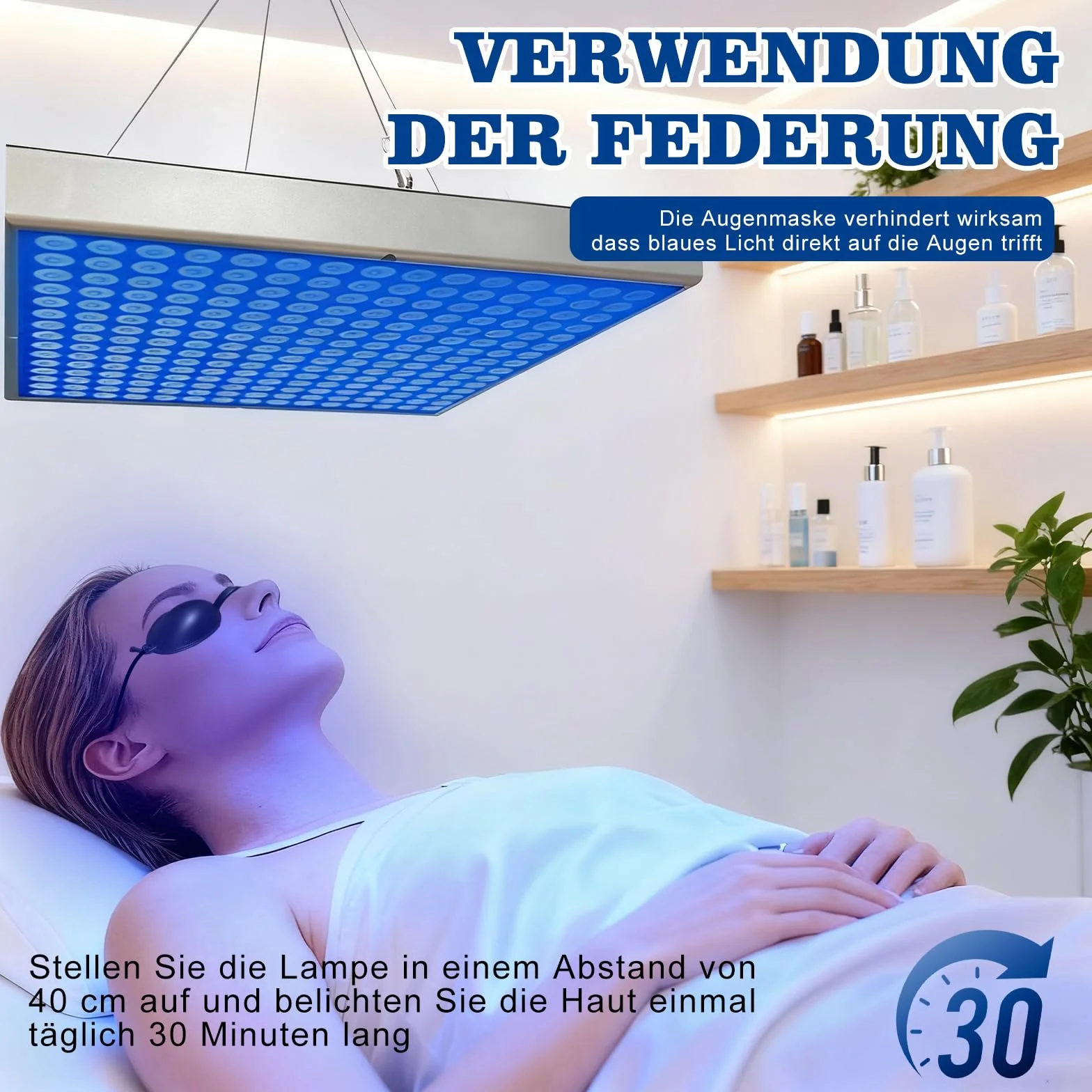 Luce abbronzante solare portatile Tanning Lamp per viso e corpo con supporto regolabile