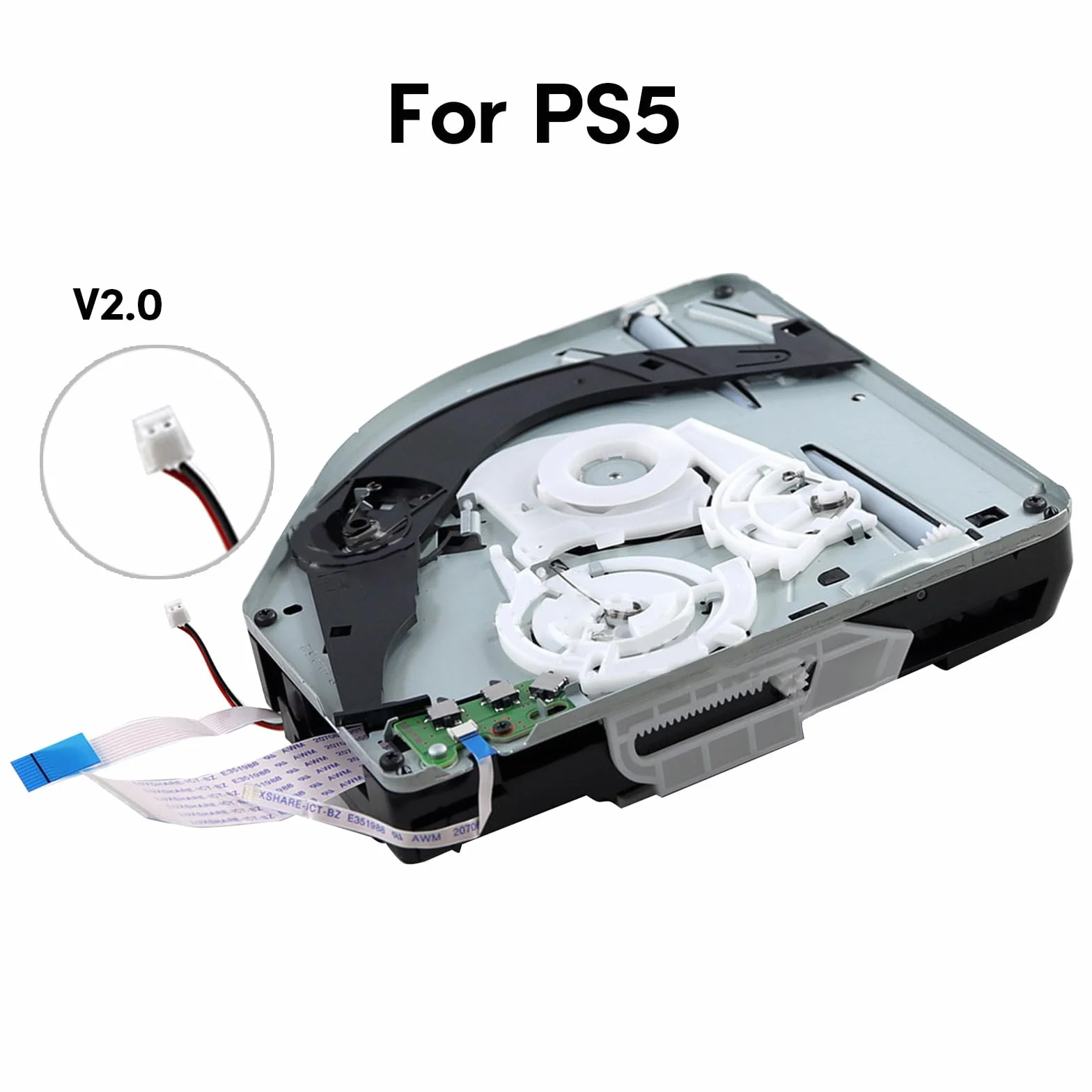 Newwyt Disc Drive Lettore Blu-Ray per Console V2.0 Sostituzione Lettore Disco Blu-Ray Ottico Writer Accessori per Giochi Senza Conchiglie in Metallo
