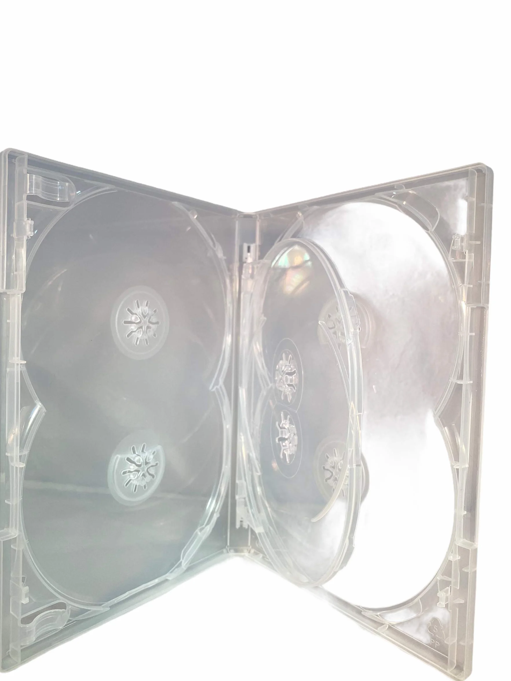 10 x Amaray - Custodia per Dvd Multi 6, 6 Scomparti, Trasparente, per Contenere 6 Dischi, Confezione da 10