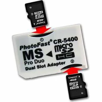 Adattatore Micro SD Memory Stick PRO Duo, doppio slot