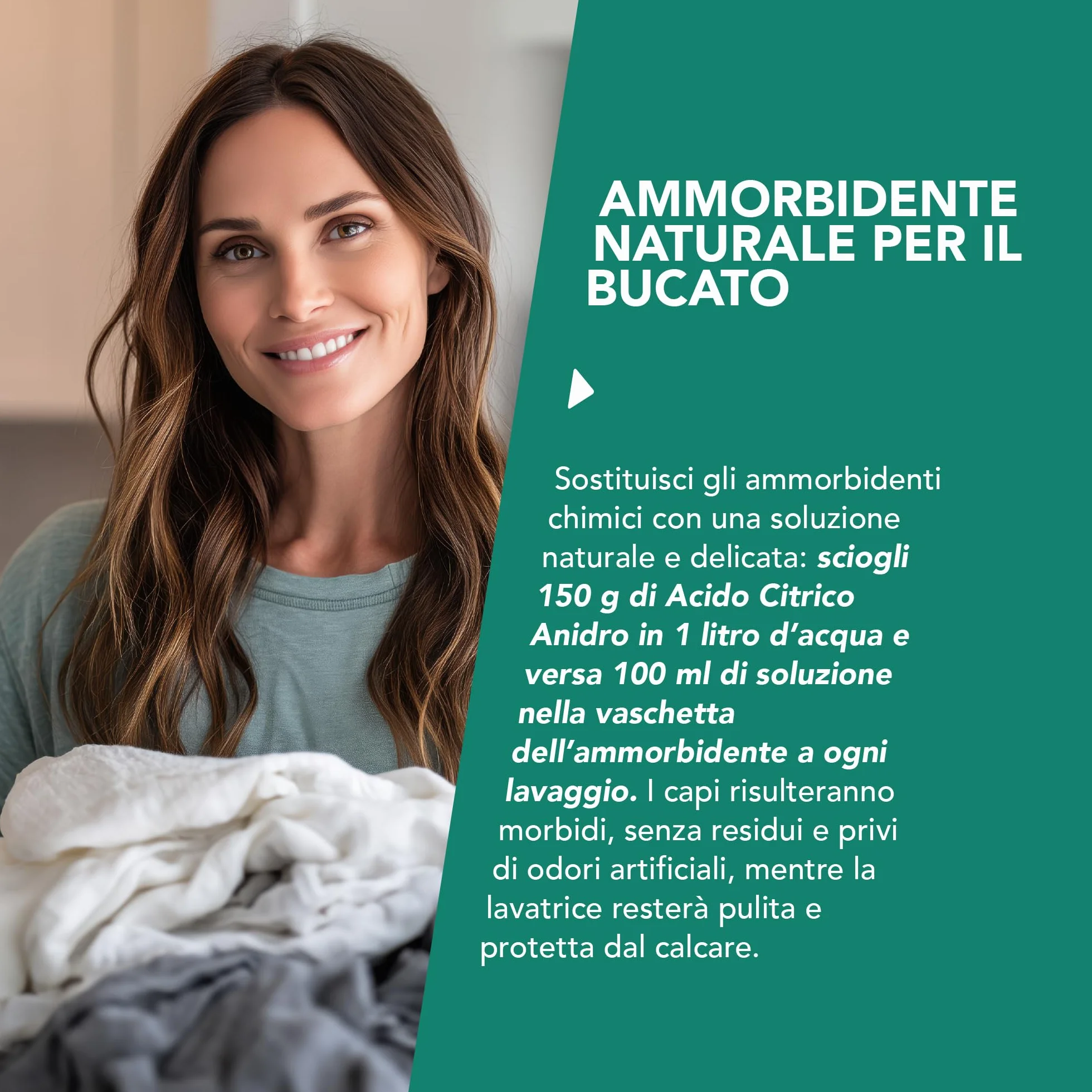 Acido Citrico Anidro Puro 1kg Polvere Anticalcare Ammorbiente Disincrostante Detergente Multiuso