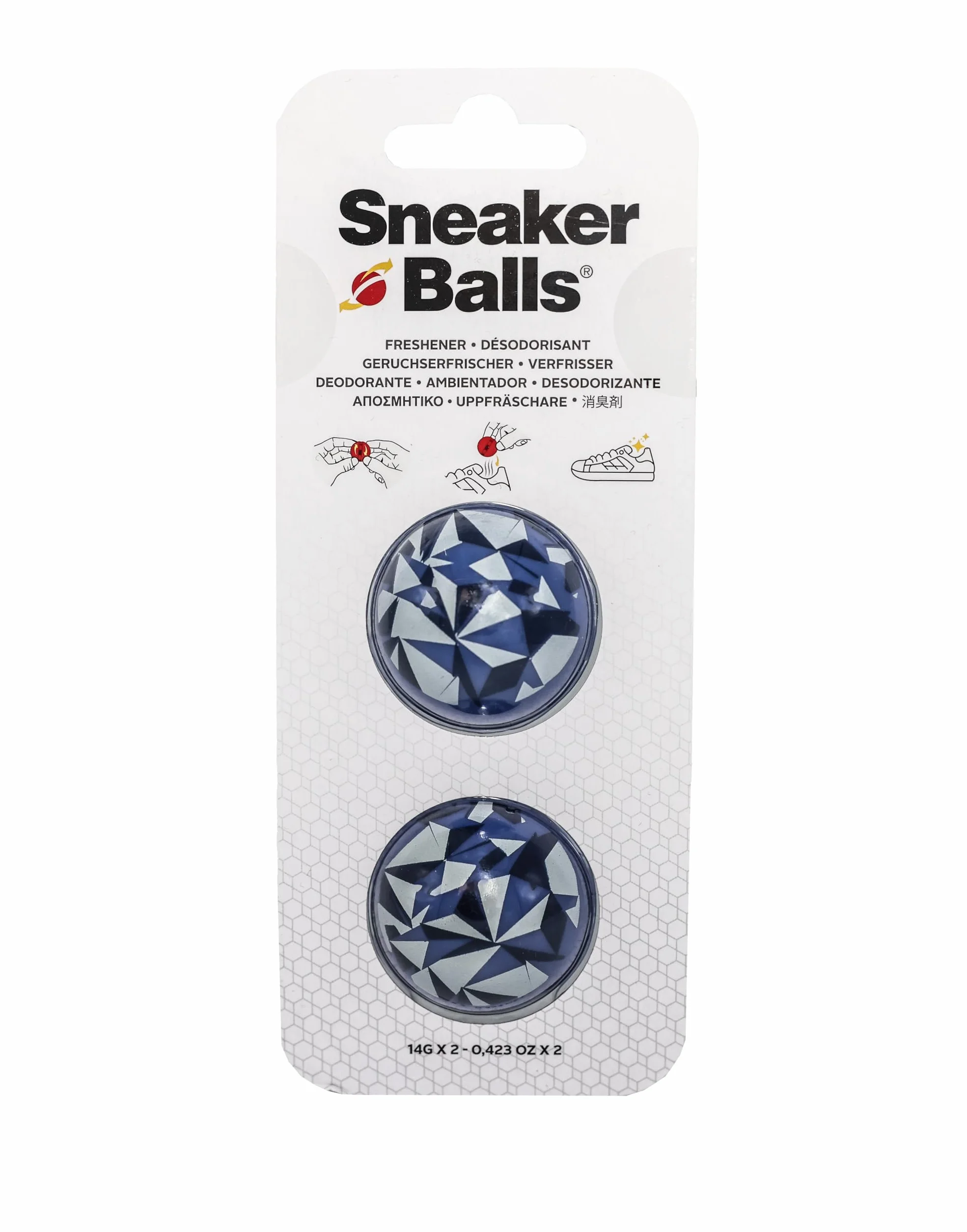 Sneaker Balls Deodorante Scarpe Eliminatore Odori 90 Giorni Diametro 3,8 cm Blu