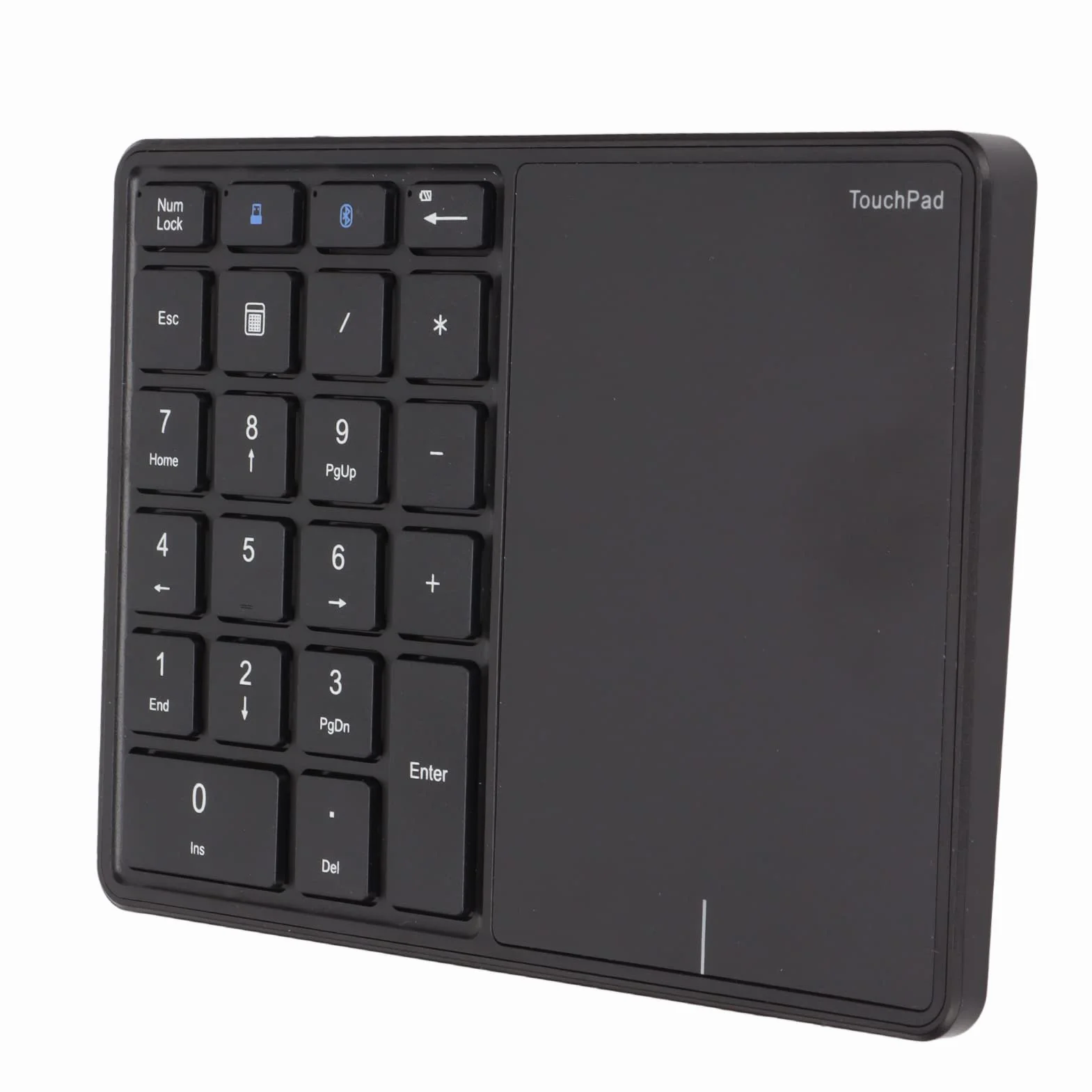Alomejor Tastierino Numerico Wireless 2 in 1 Tastierino Numerico con Touchpad per un Accesso Rapido Negli Spazi di Lavoro Leggero (BLACK)