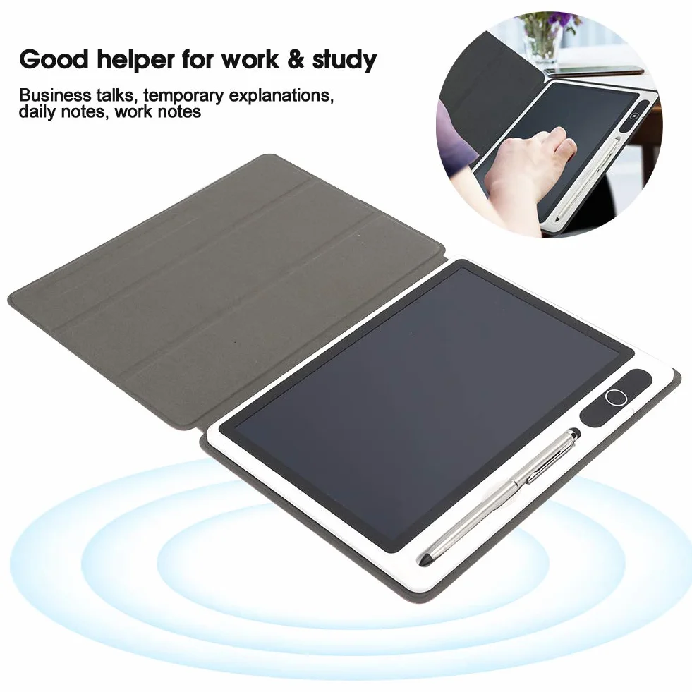 Ejoyous Lavagna LCD 9 Pollici Blocco Note Elettronico Scrittura a Mano Tavolo da Disegno con Custodia Protettiva Nero