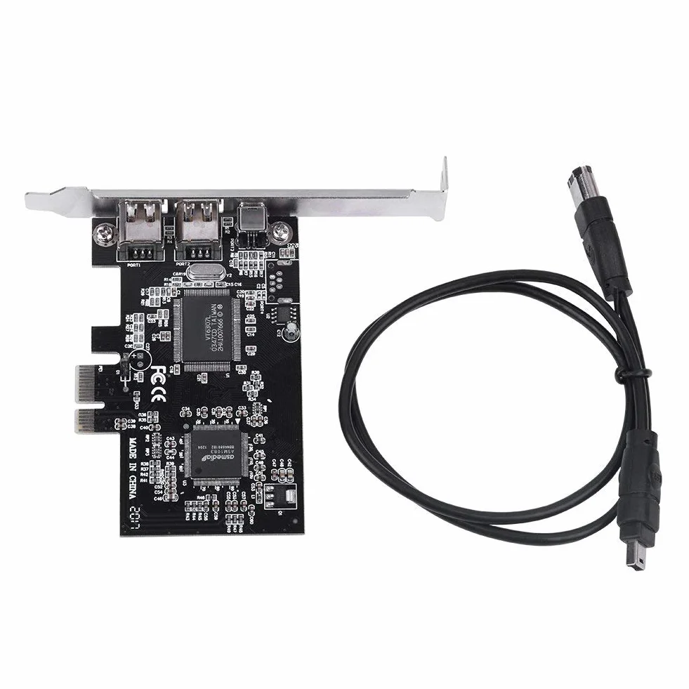 Scheda controller Firewire PCI Express PCI-E PCI Express Firewire 1394a IEEE 1394 con cavo Firewire, schede porta Firewire, scheda Firewire 1394