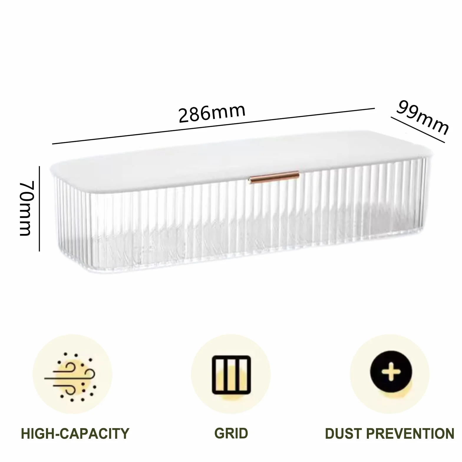 AITIME Organizer per lenti a contatto cosmetiche, scatola di plastica trasparente bianco per lenti quotidiane