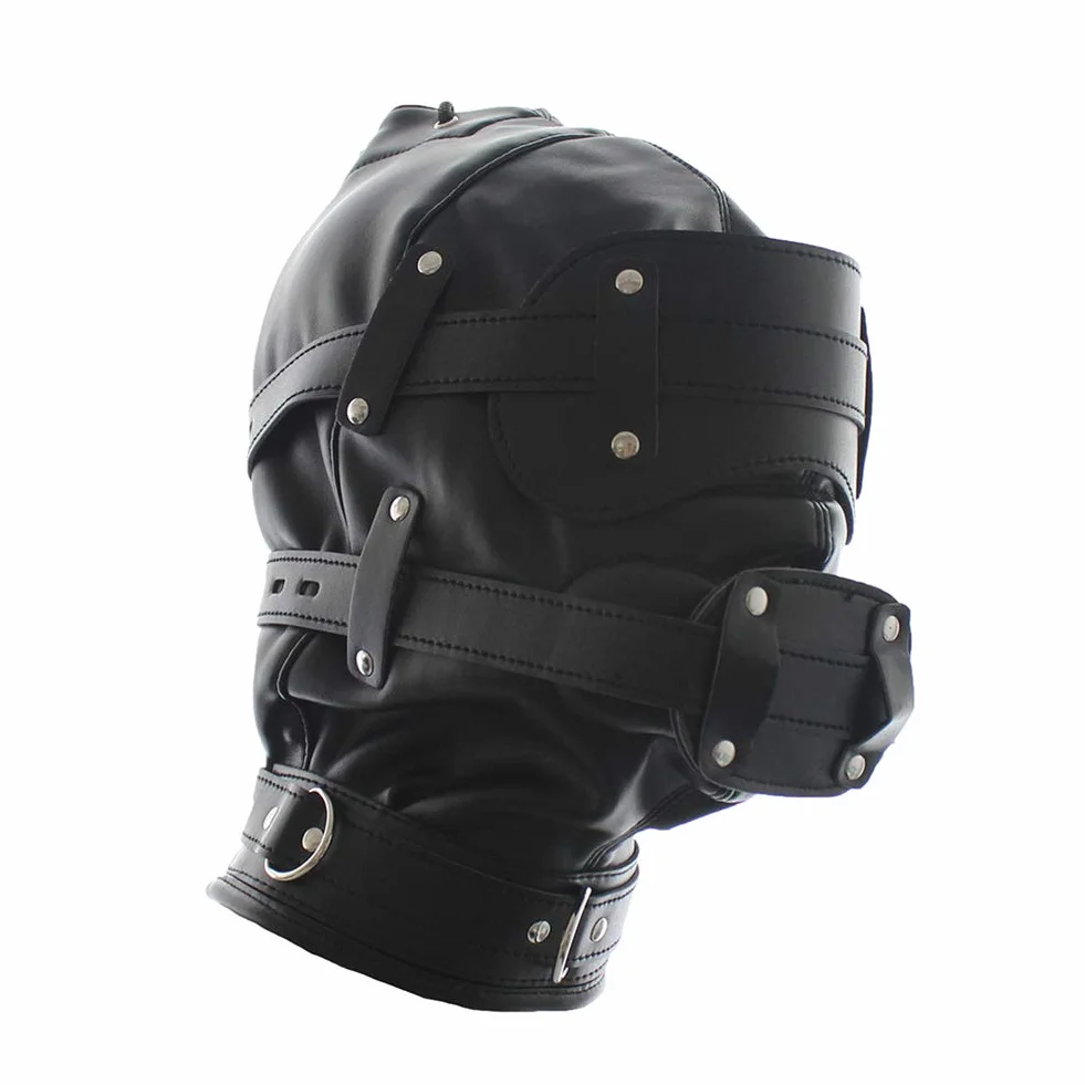 Roluck Maschera Bondage con Dildo Bocca Gag 3 Blocco Regolabile Maschera Testa SM per Coppia Fetish Sex Toy